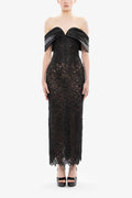 Midi guipure dress