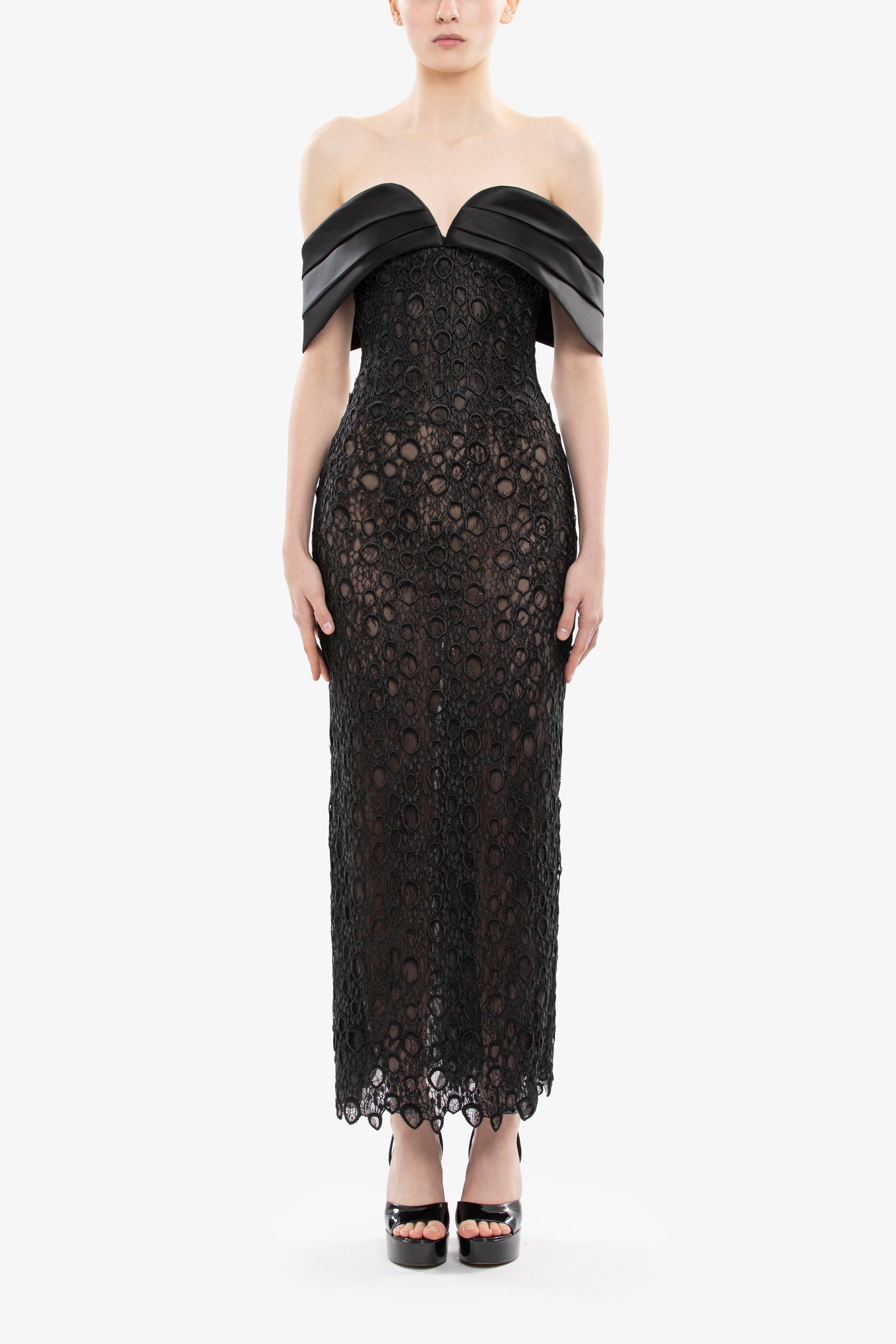 Midi guipure dress