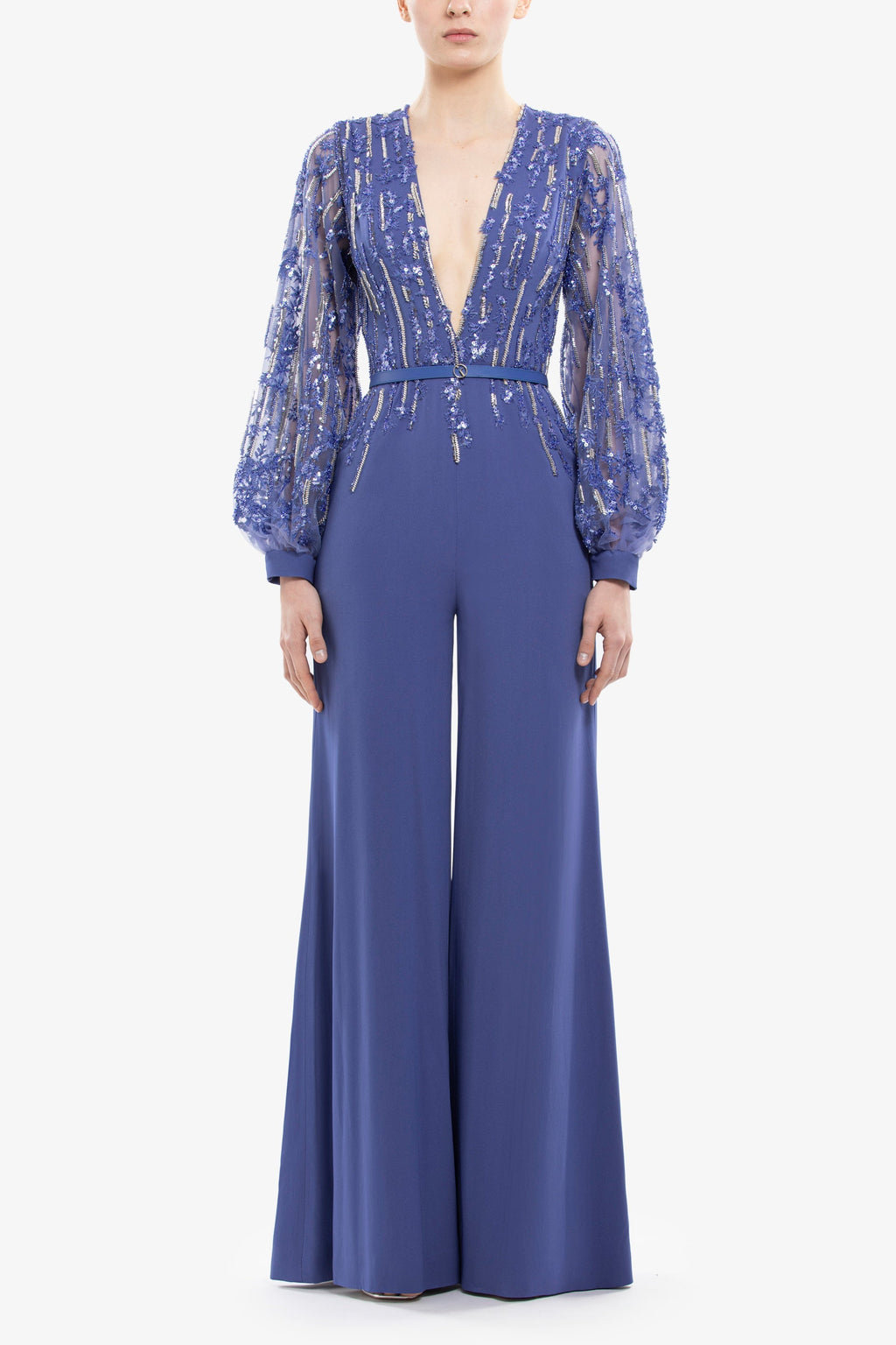 Crepe Beaded Jumpsuit