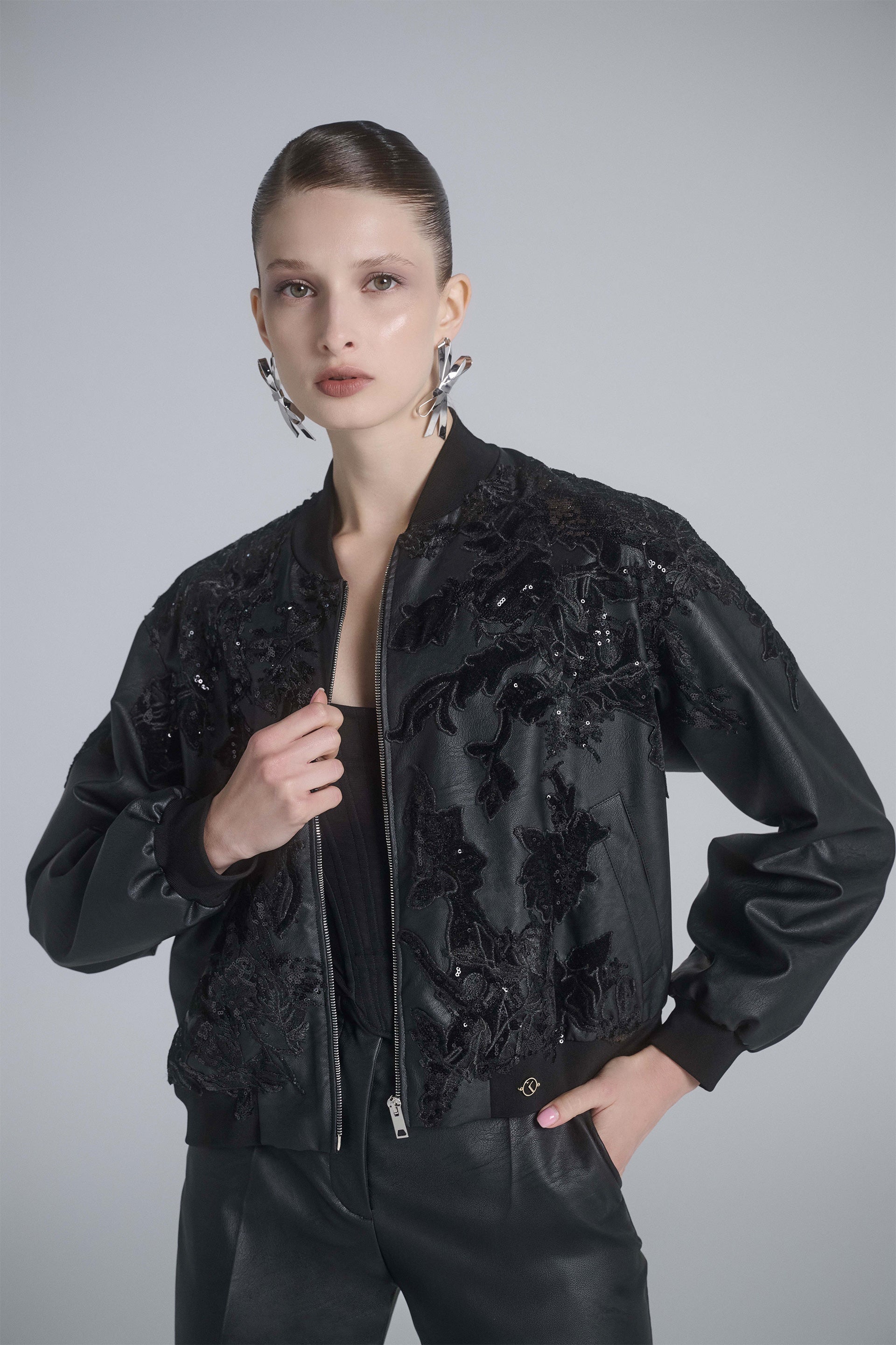 Embroidered Bomber Jacket