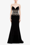 Strapless Dress with Embroidered Detailing