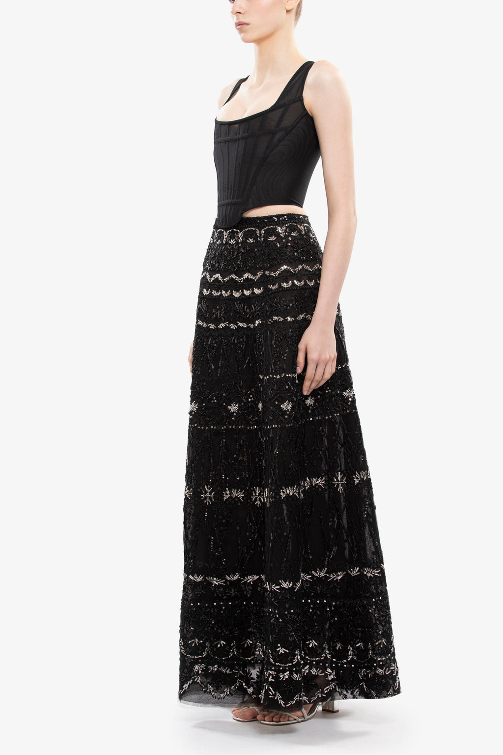 Corset with Beaded Skirt