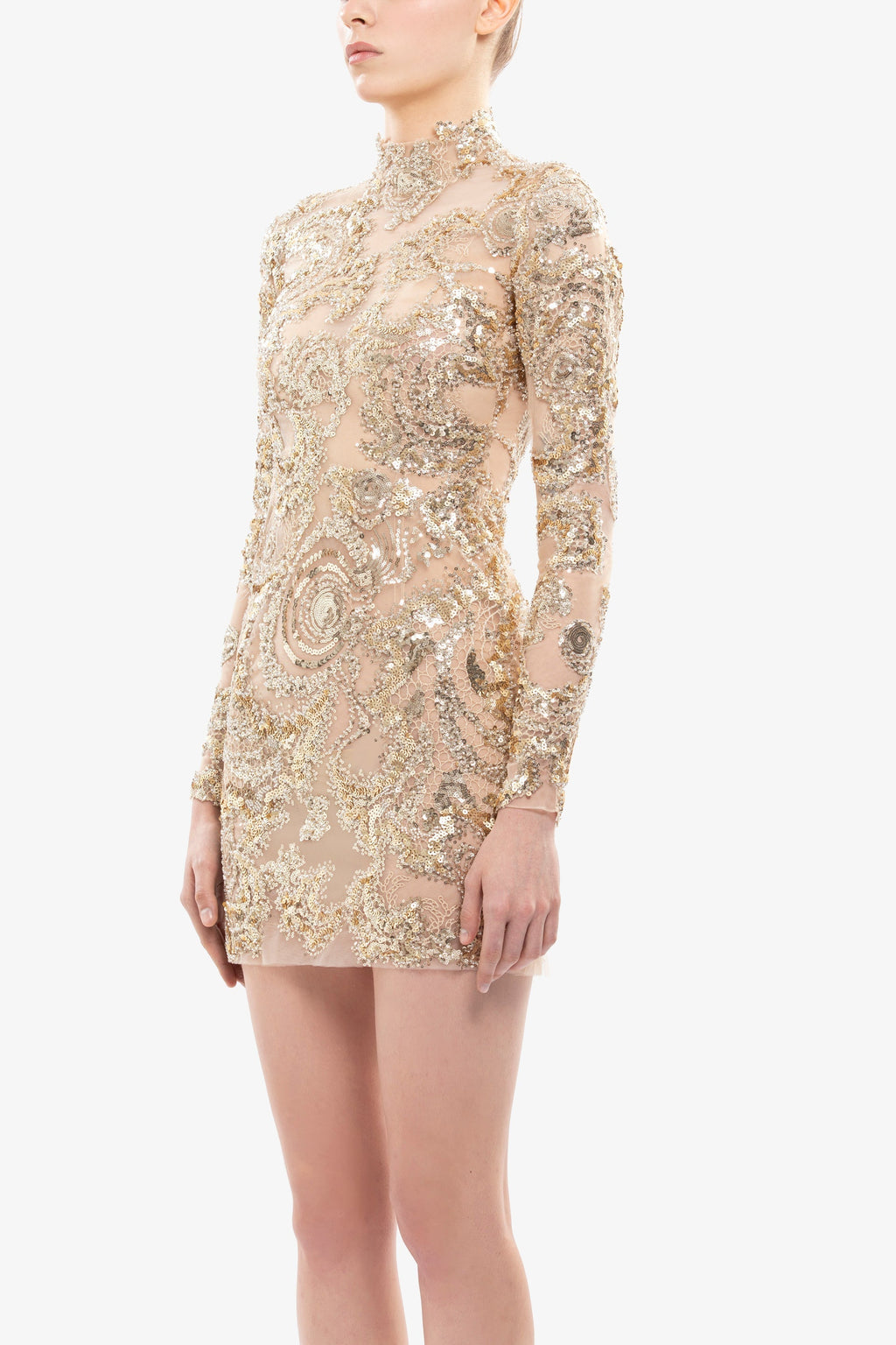 Embroidered Mini Dress