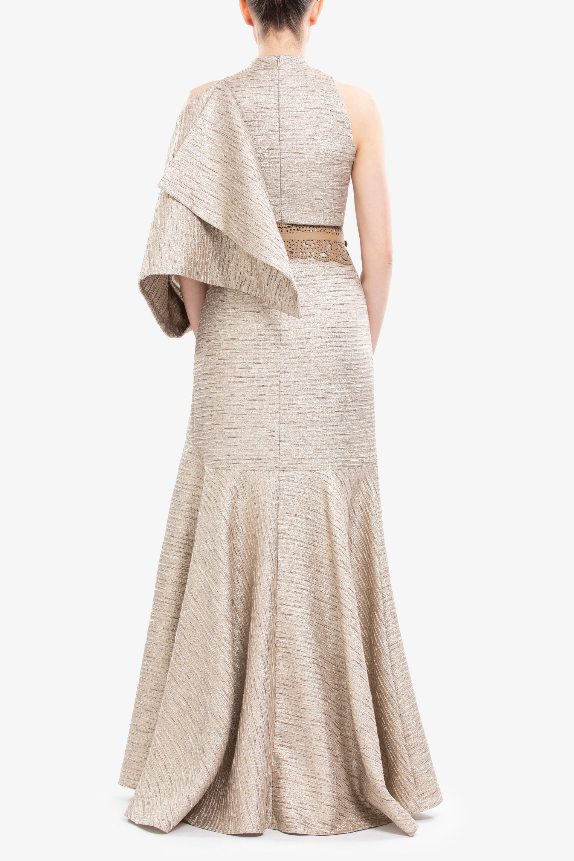 Light gold brocade dress