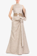 Light gold brocade dress