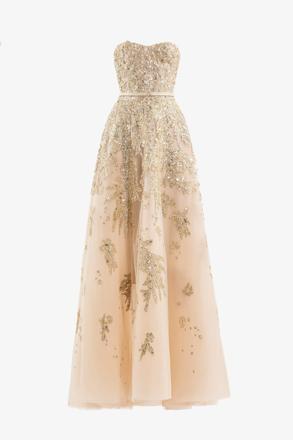 Embroidered strapless dress