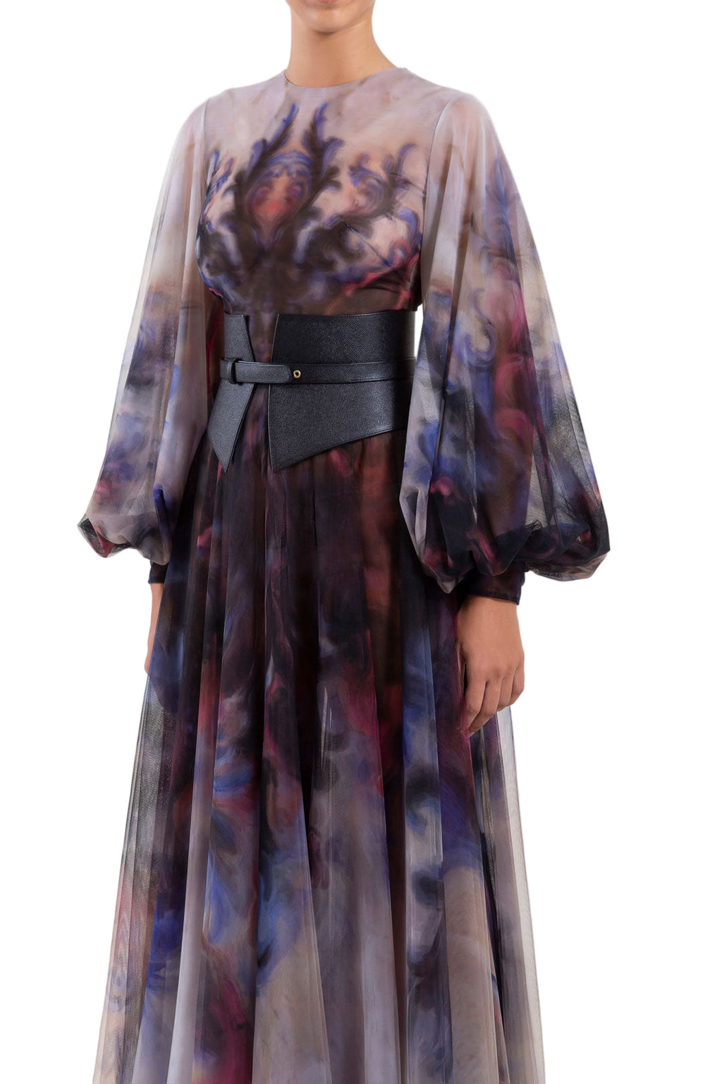 TULLE PRINTED DRESS
