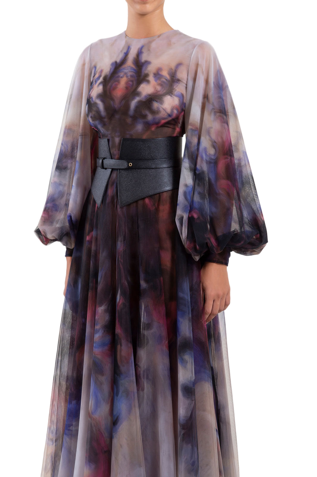 TULLE PRINTED DRESS