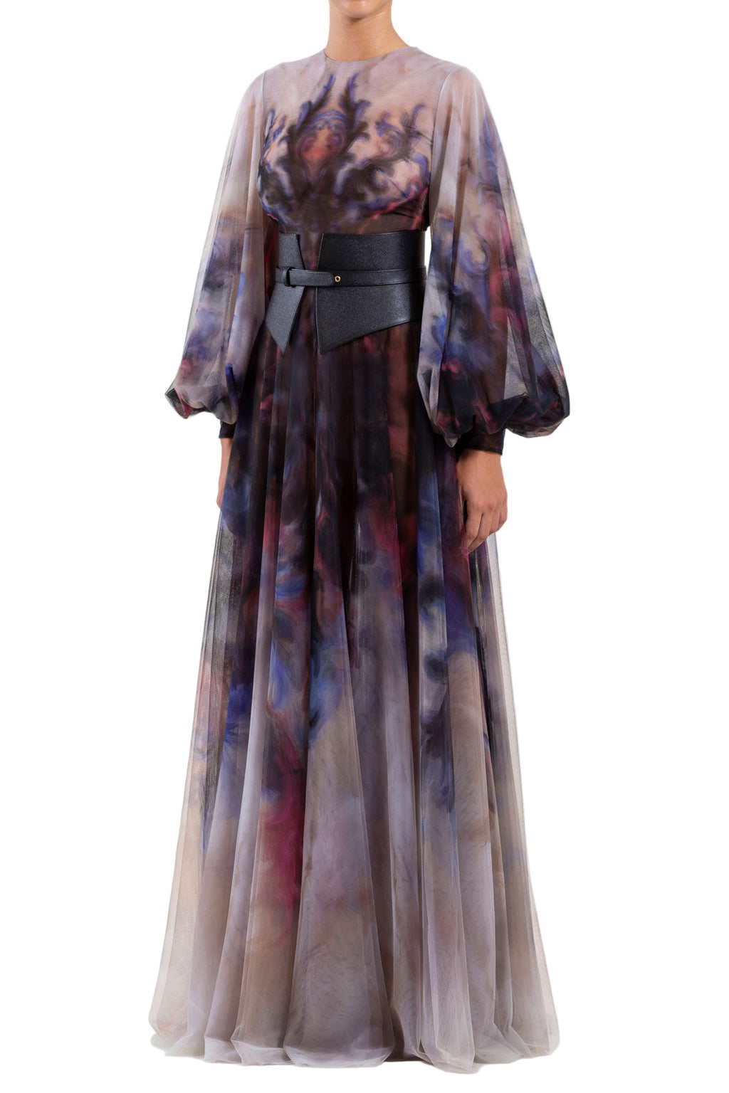 TULLE PRINTED DRESS