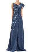 DENIM DRESS WITH PRINTED EMBROIDERY