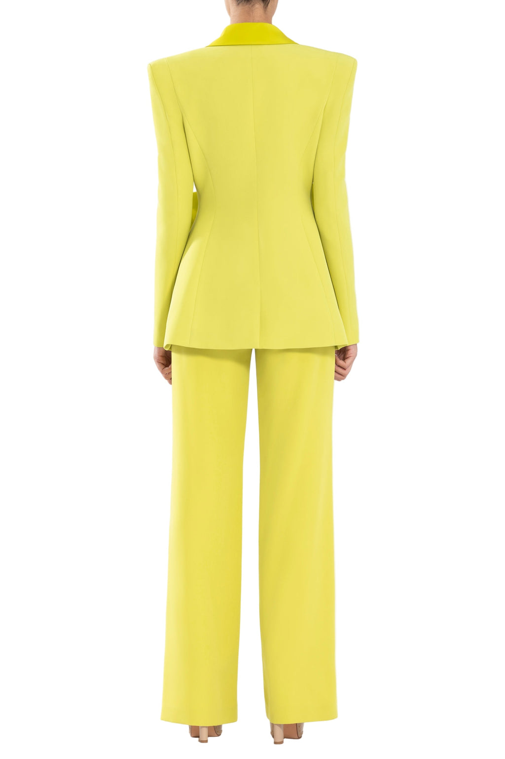 CREPE TAILORED JACKET WITH TAFFETA COLLAR AND BOW