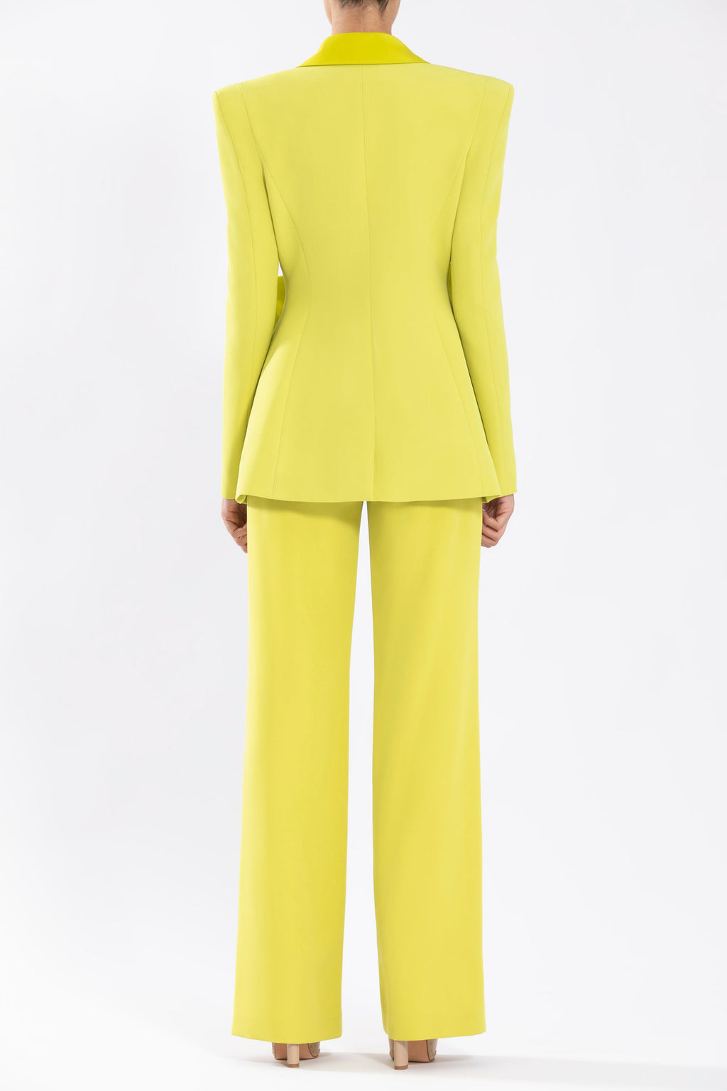 Crepe straight fit, classic pants
