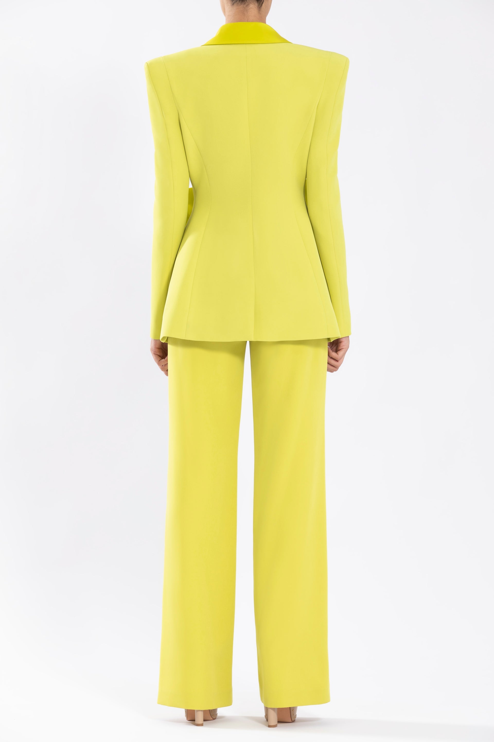 Crepe straight fit, classic pants