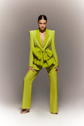Crepe straight fit, classic pants