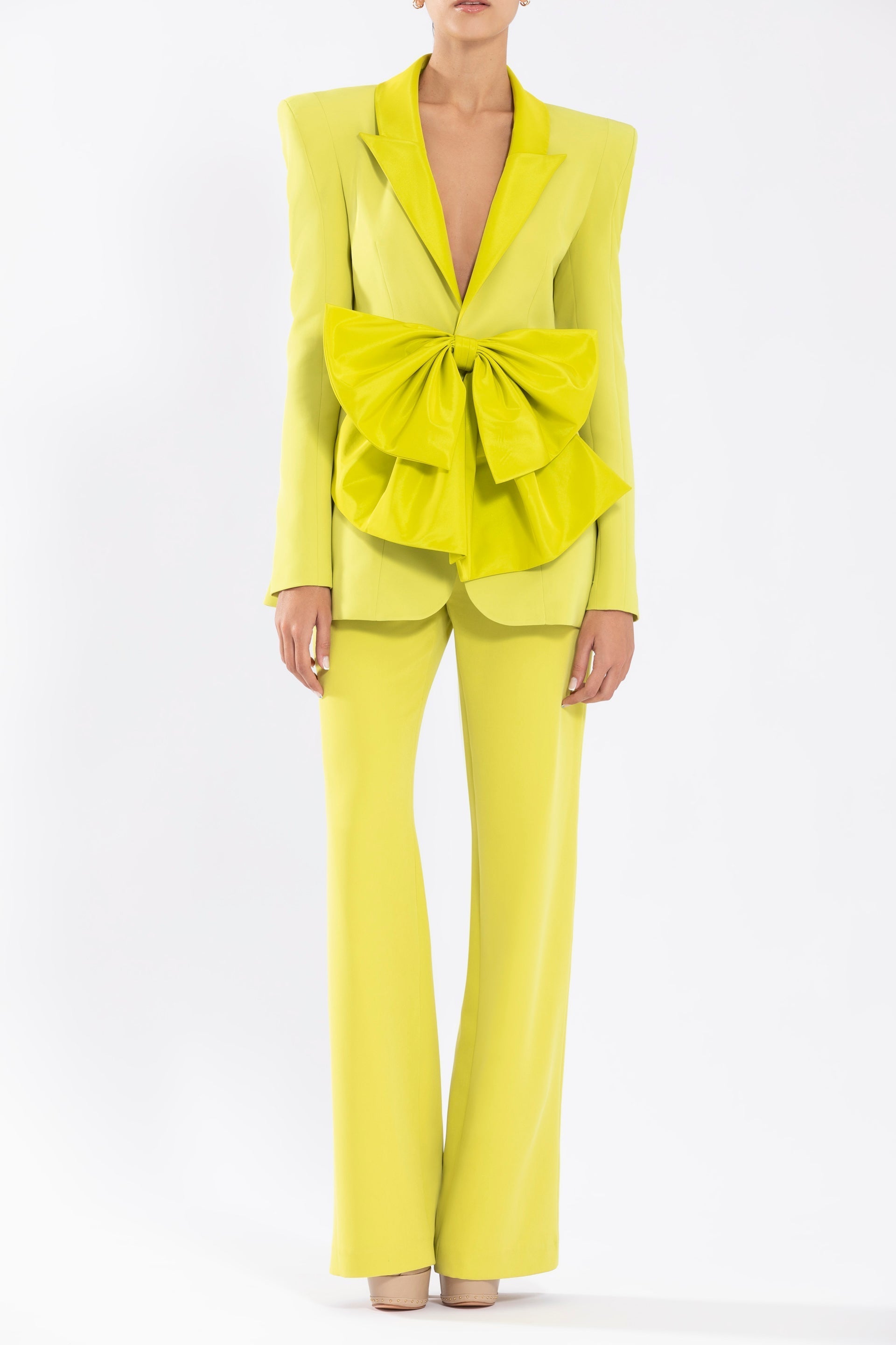 Crepe straight fit, classic pants