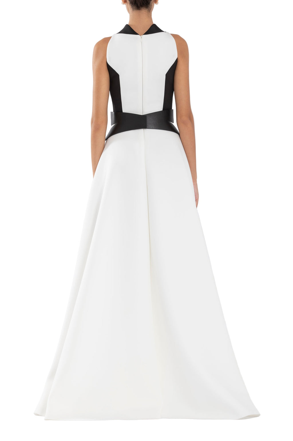 NEOPRENE DRESS WITH CONTRASTING CUTS