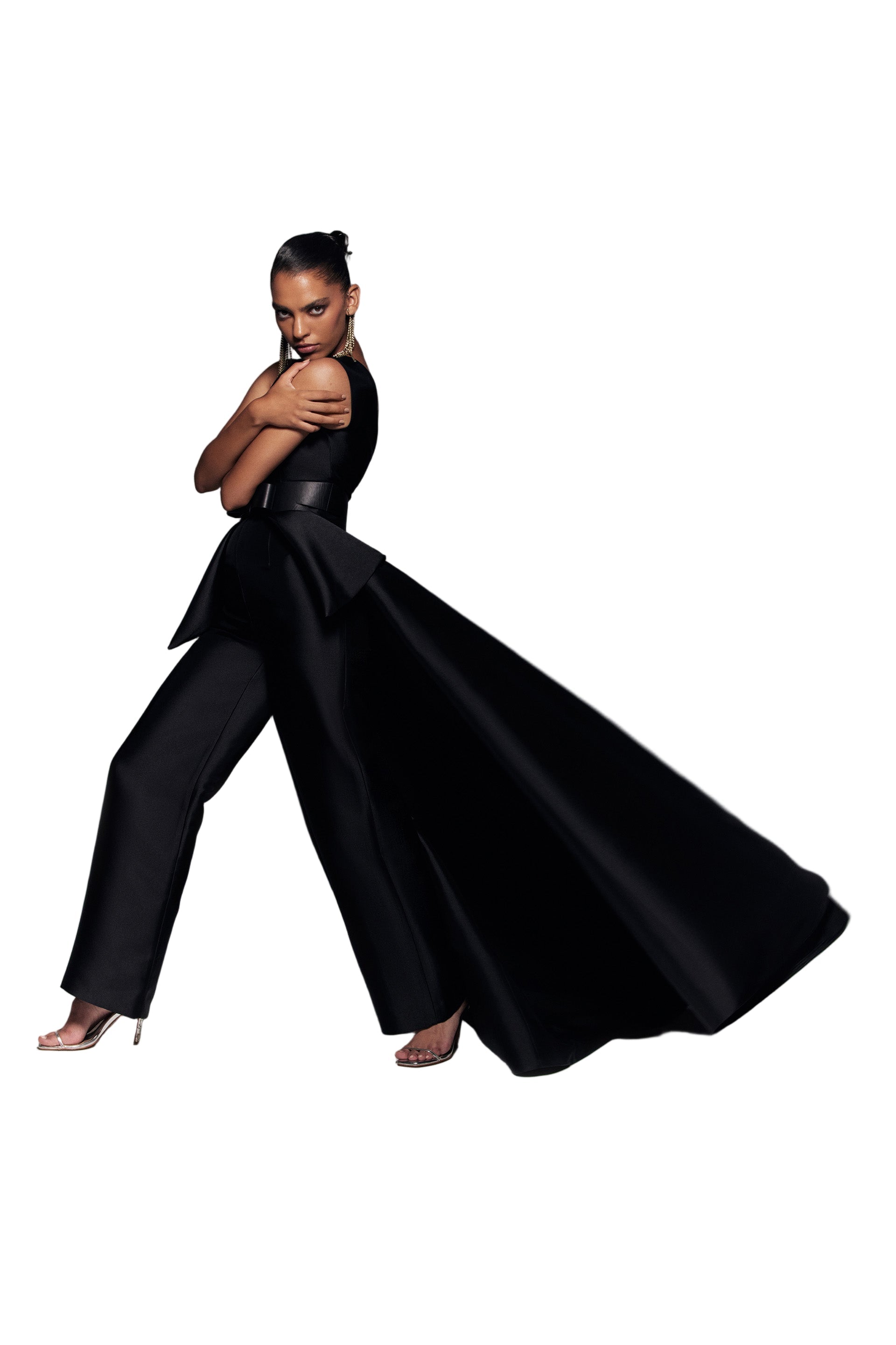 MIKADO CLASSIC JUMPSUIT WITH DETACHABLE OVERSKIRT