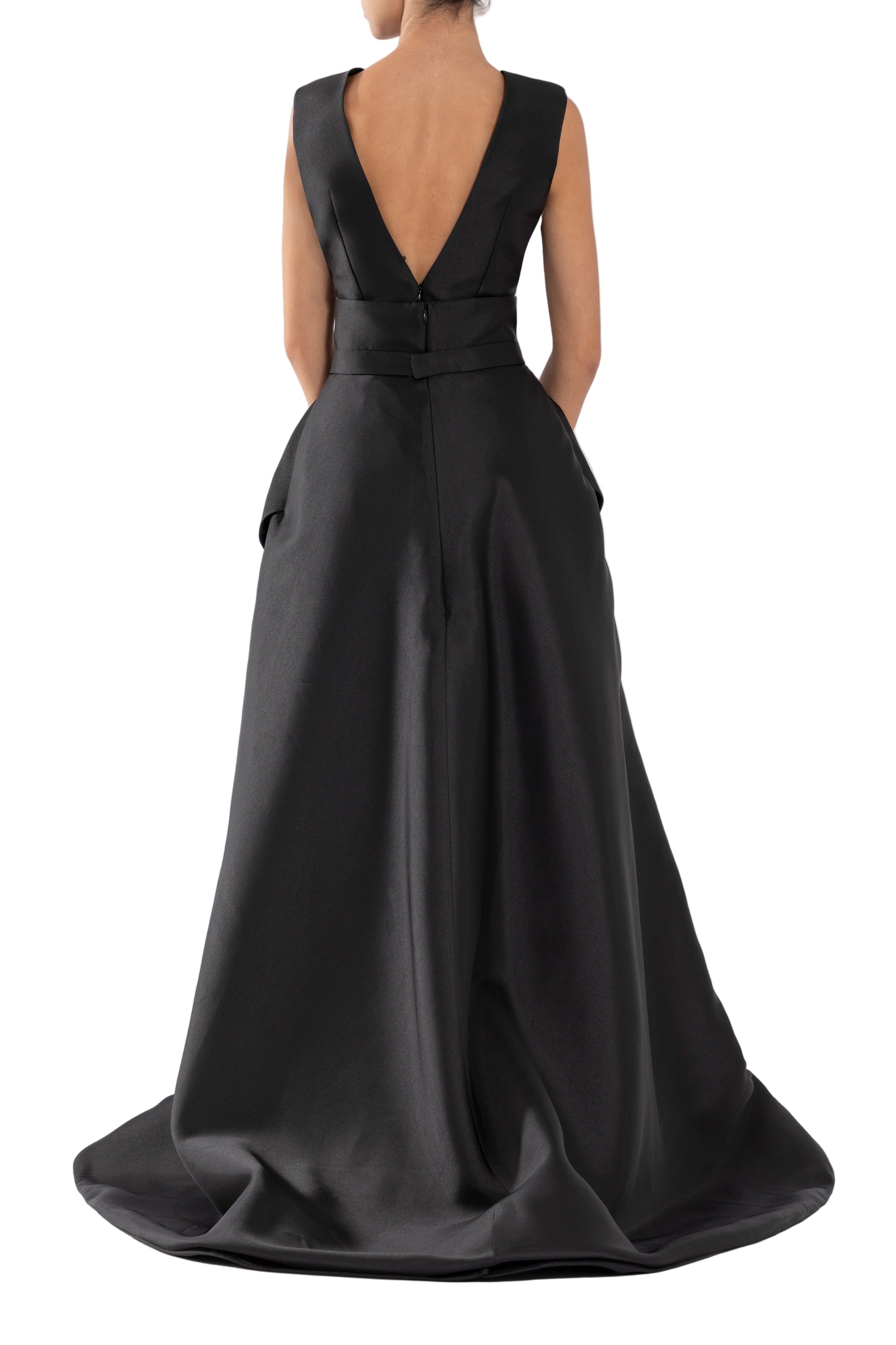 MIKADO CLASSIC JUMPSUIT WITH DETACHABLE OVERSKIRT