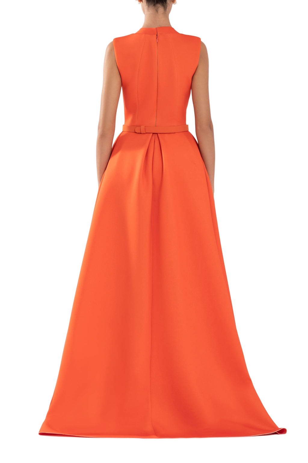NEOPRENE DRESS WITH HIGH-LOW SKIRT