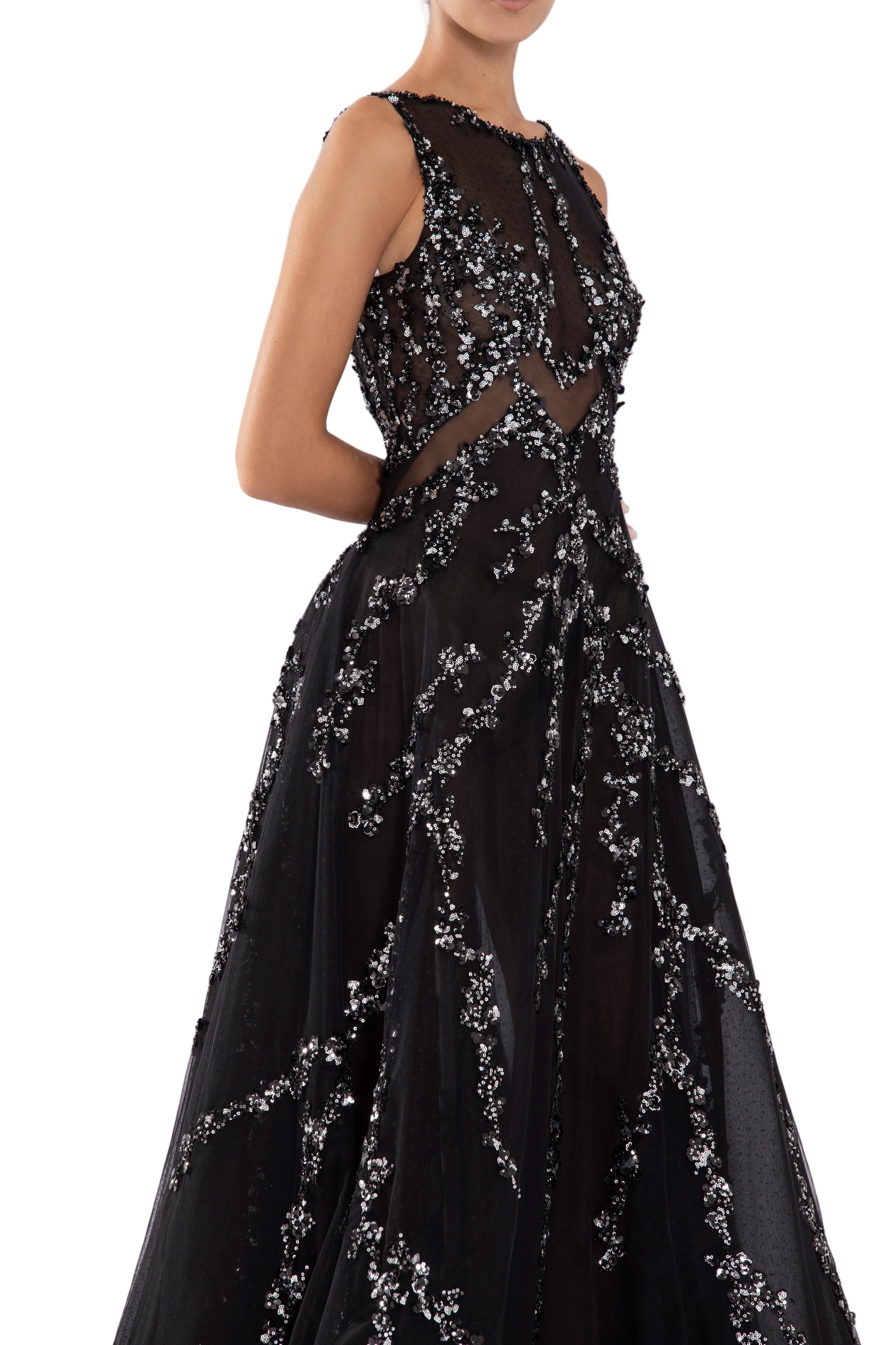 TULLE DRESS WITH BEADING