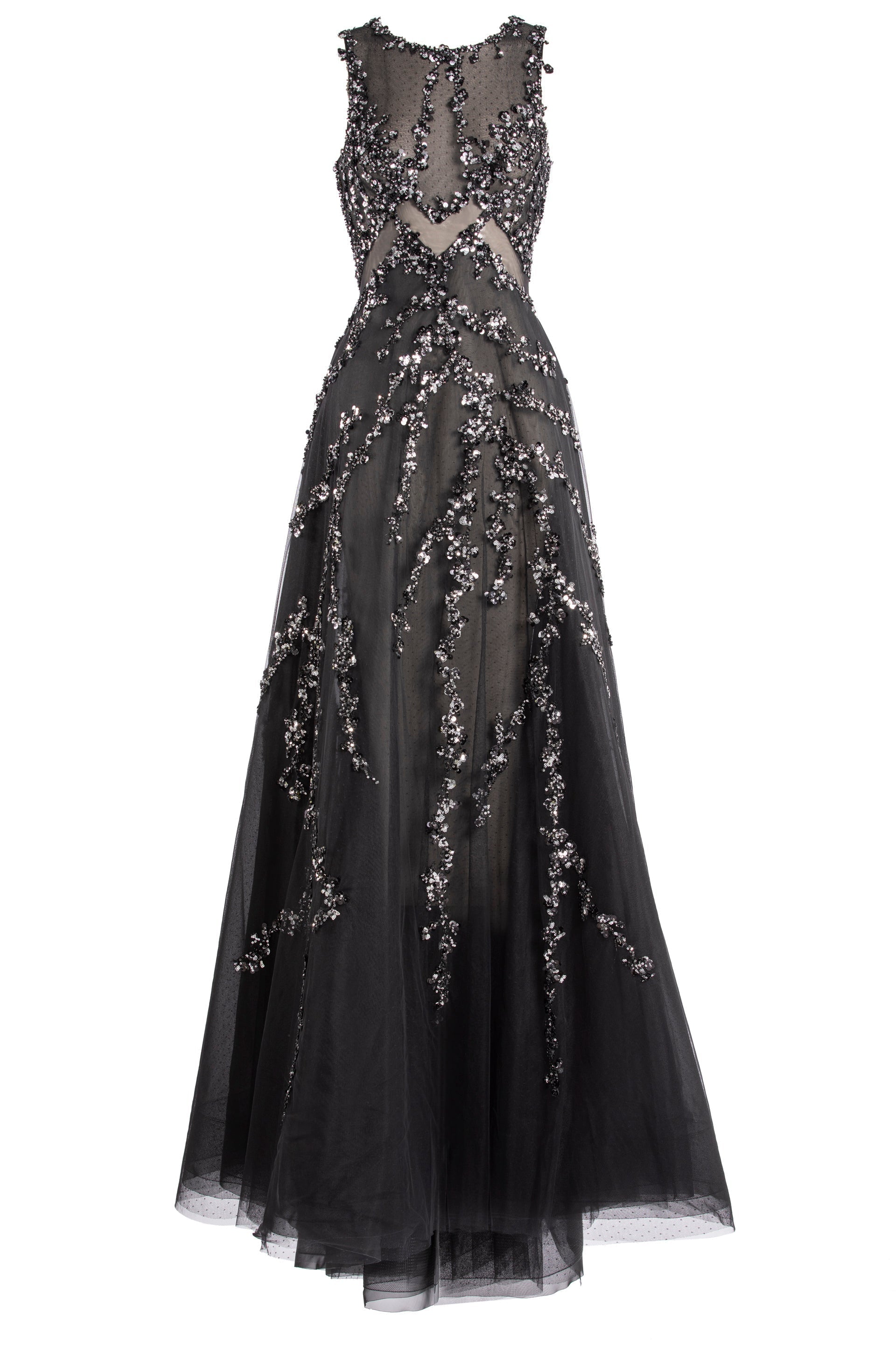 TULLE DRESS WITH BEADING