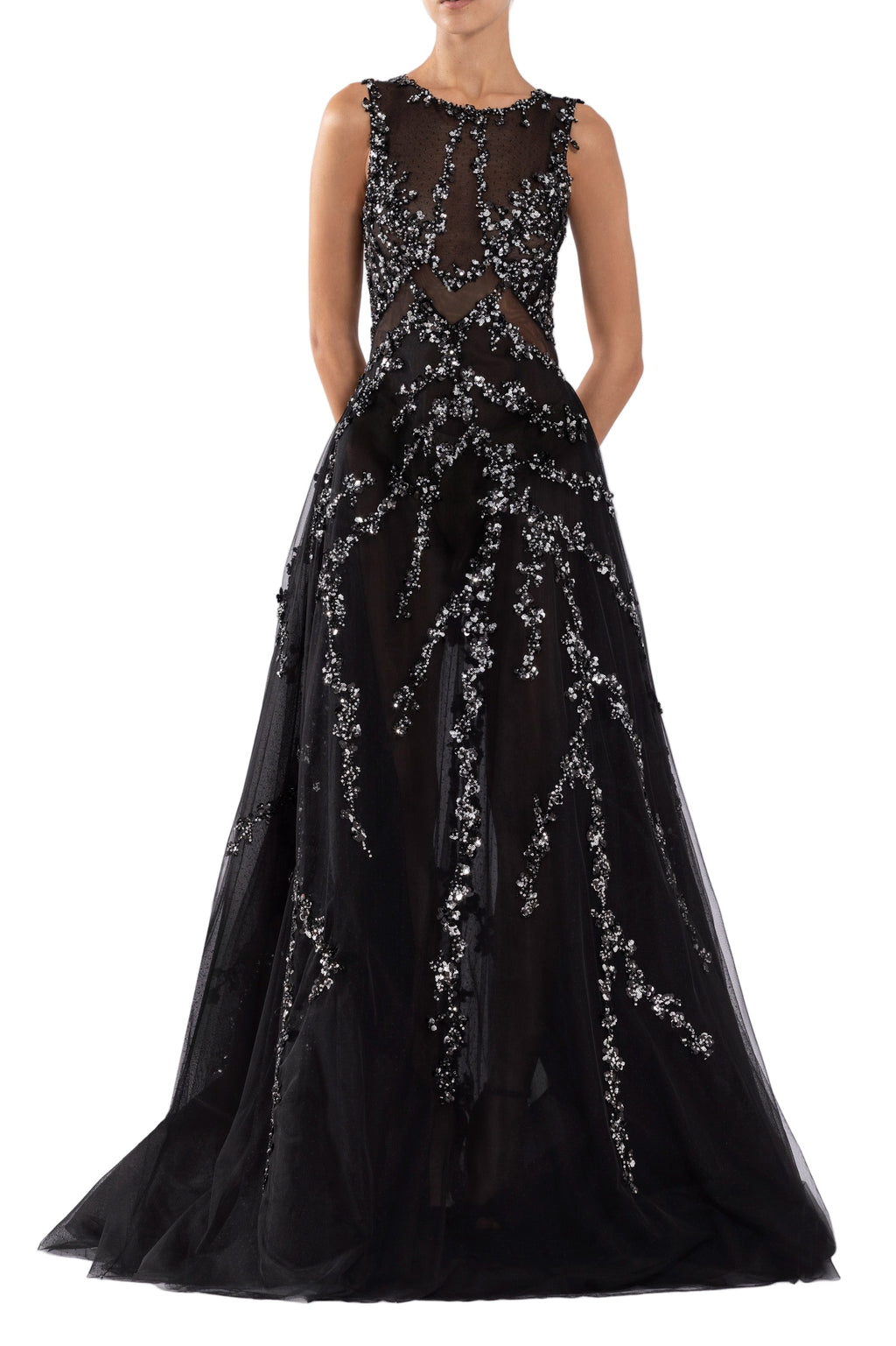 TULLE DRESS WITH BEADING