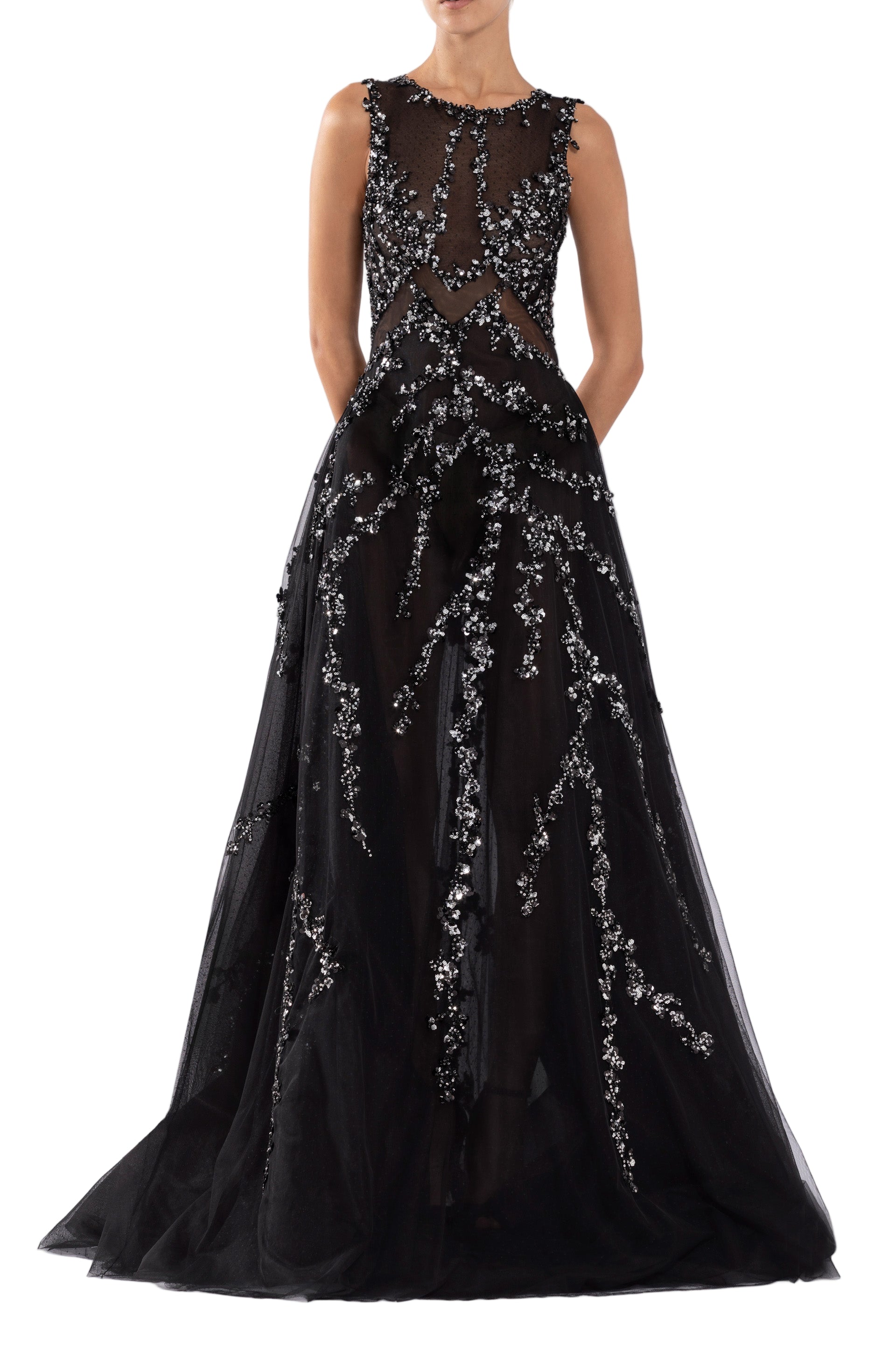 TULLE DRESS WITH BEADING