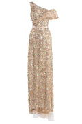 Tulle Dress With Envelope Skirt And Off-Shoulder Sleeves And Tulle Tail
