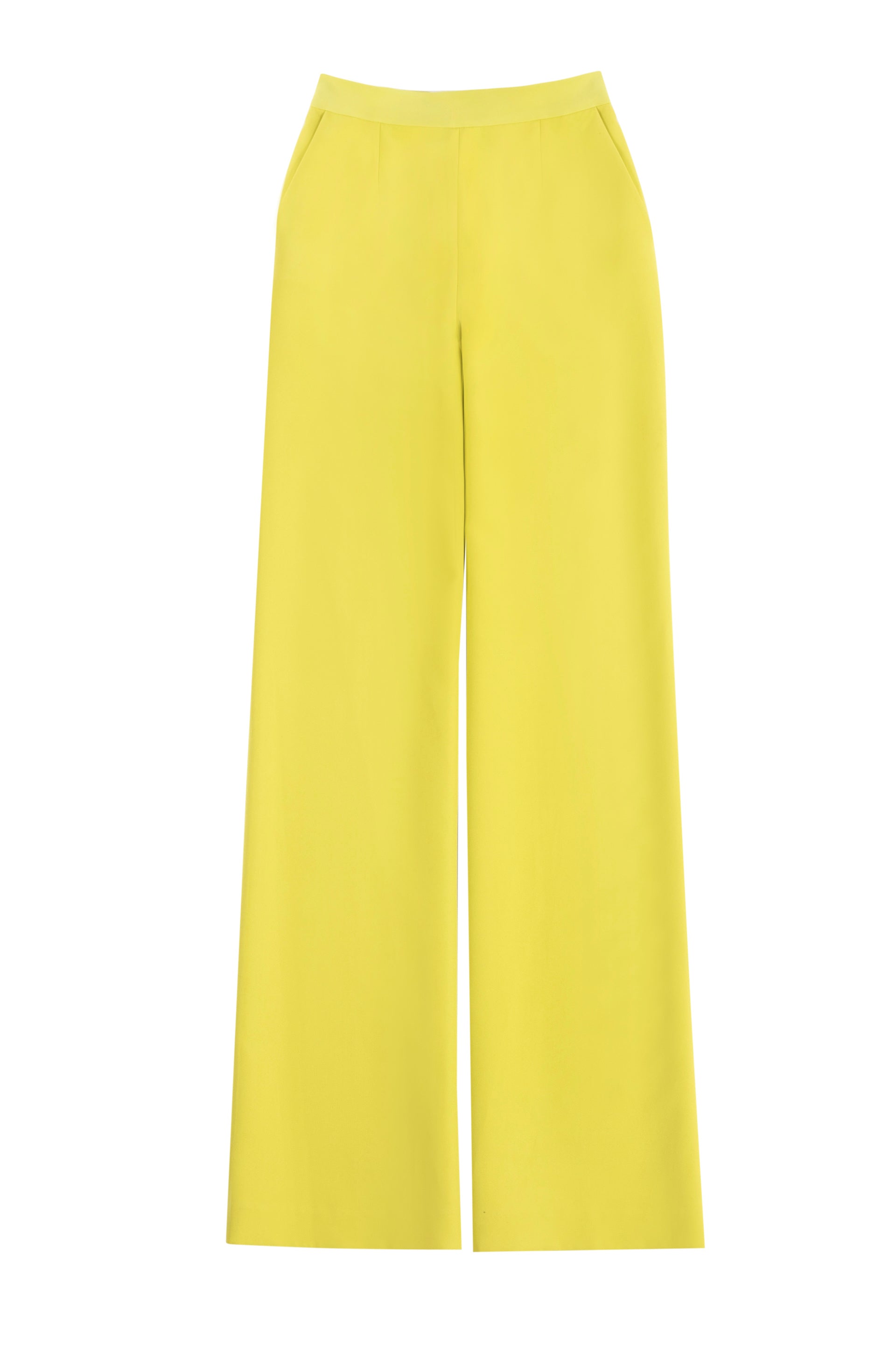 Crepe straight fit, classic pants