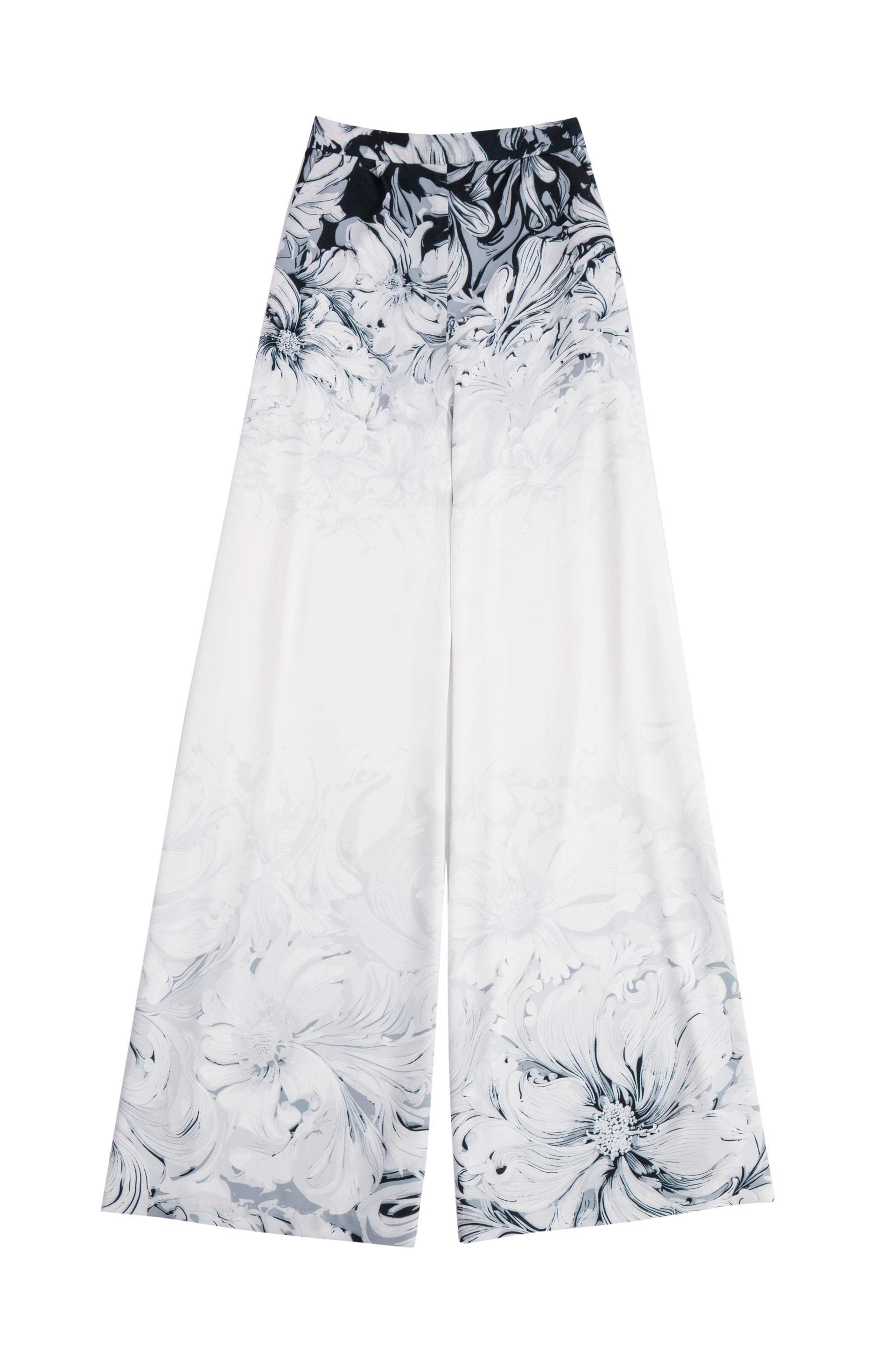 Crepe printed, flared pants