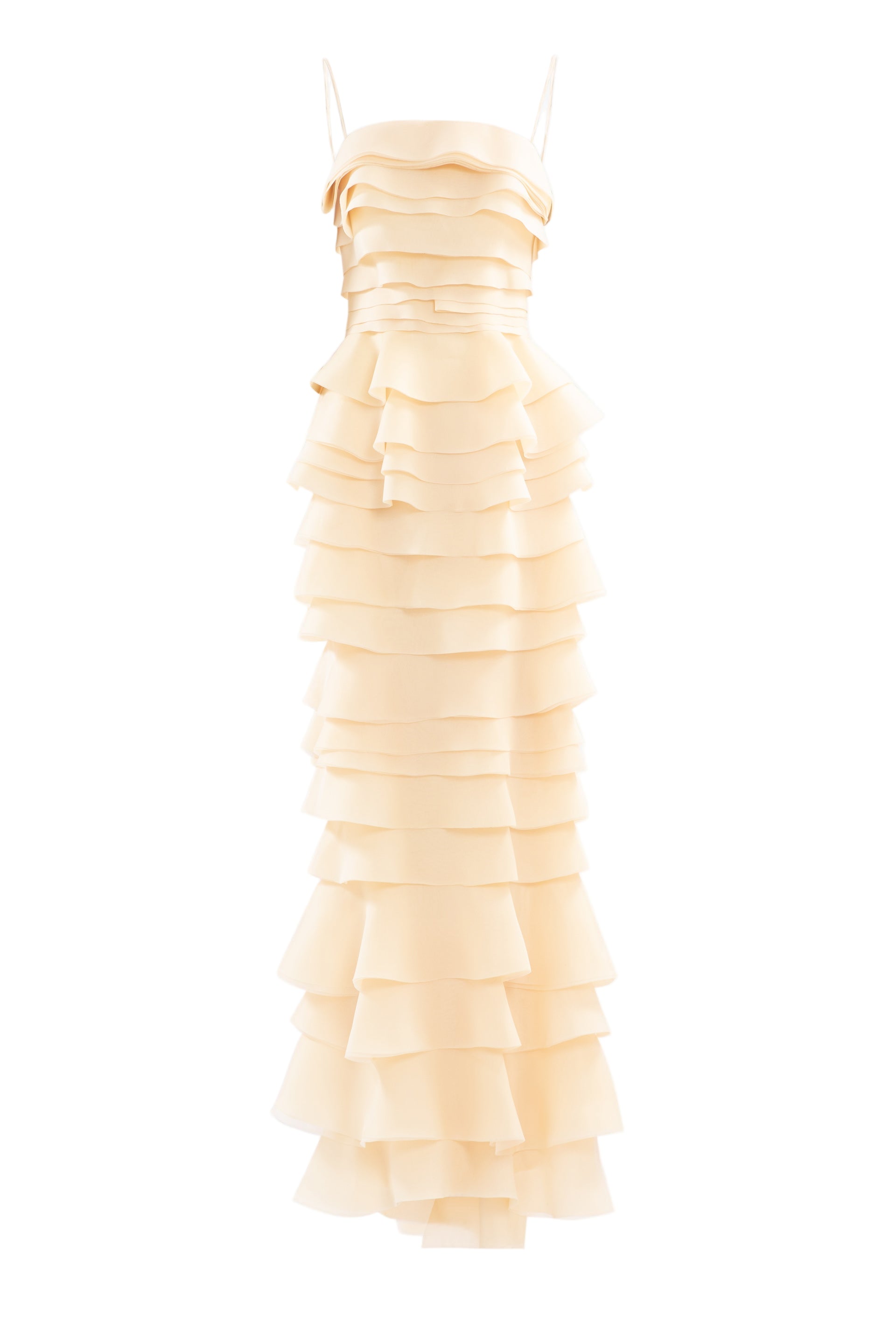 LAYERED ORGANZA LONG DRESS