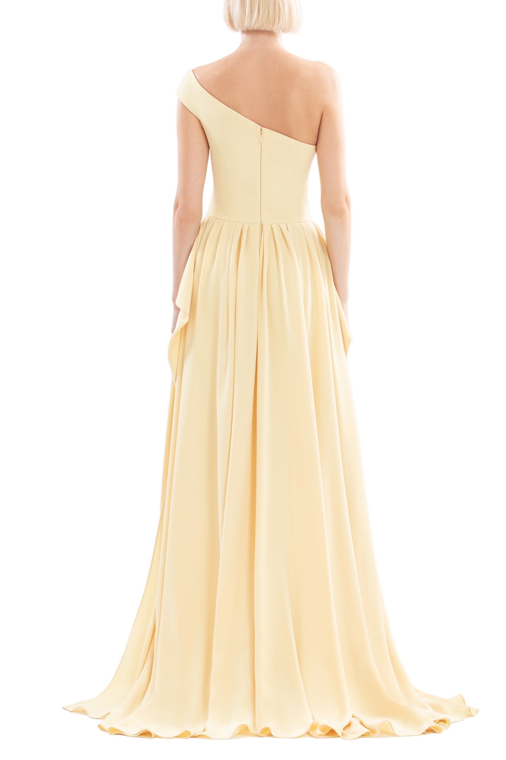LONG CREPE EMBELLISHED DRESS