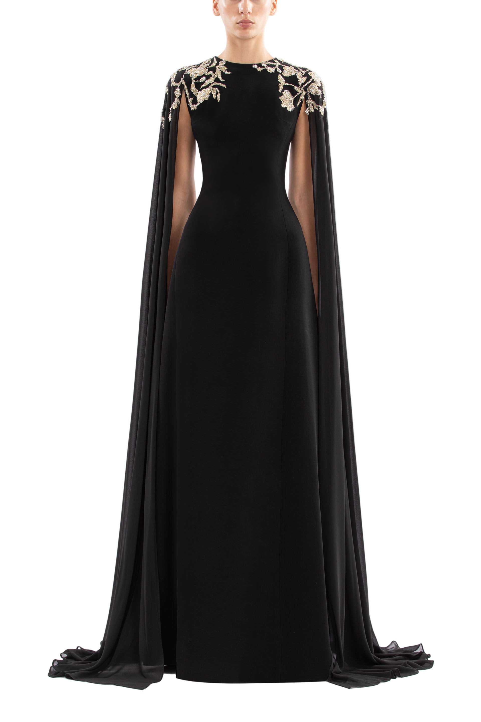 EMBELLISHED CREPE KAFTAN