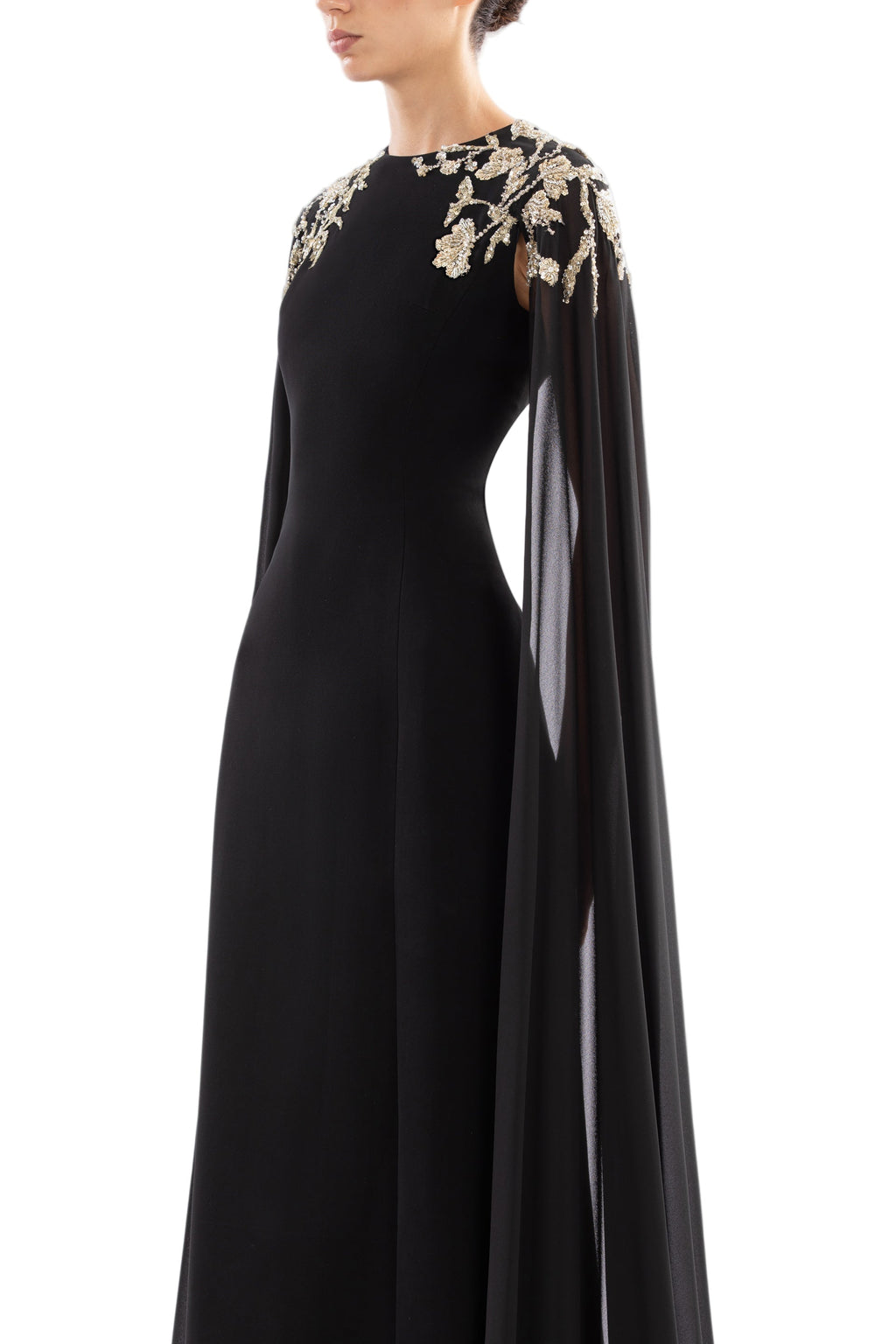 EMBELLISHED CREPE KAFTAN