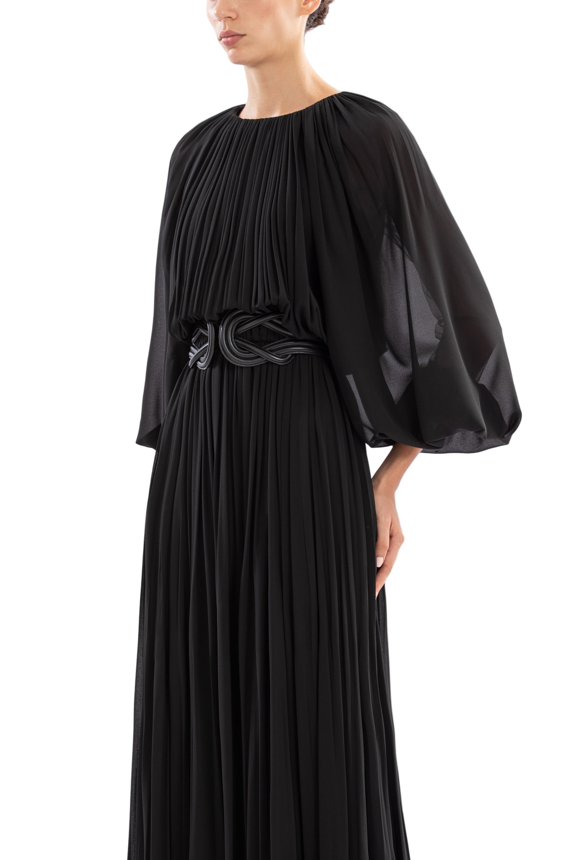 PLEATED LONG DRESS