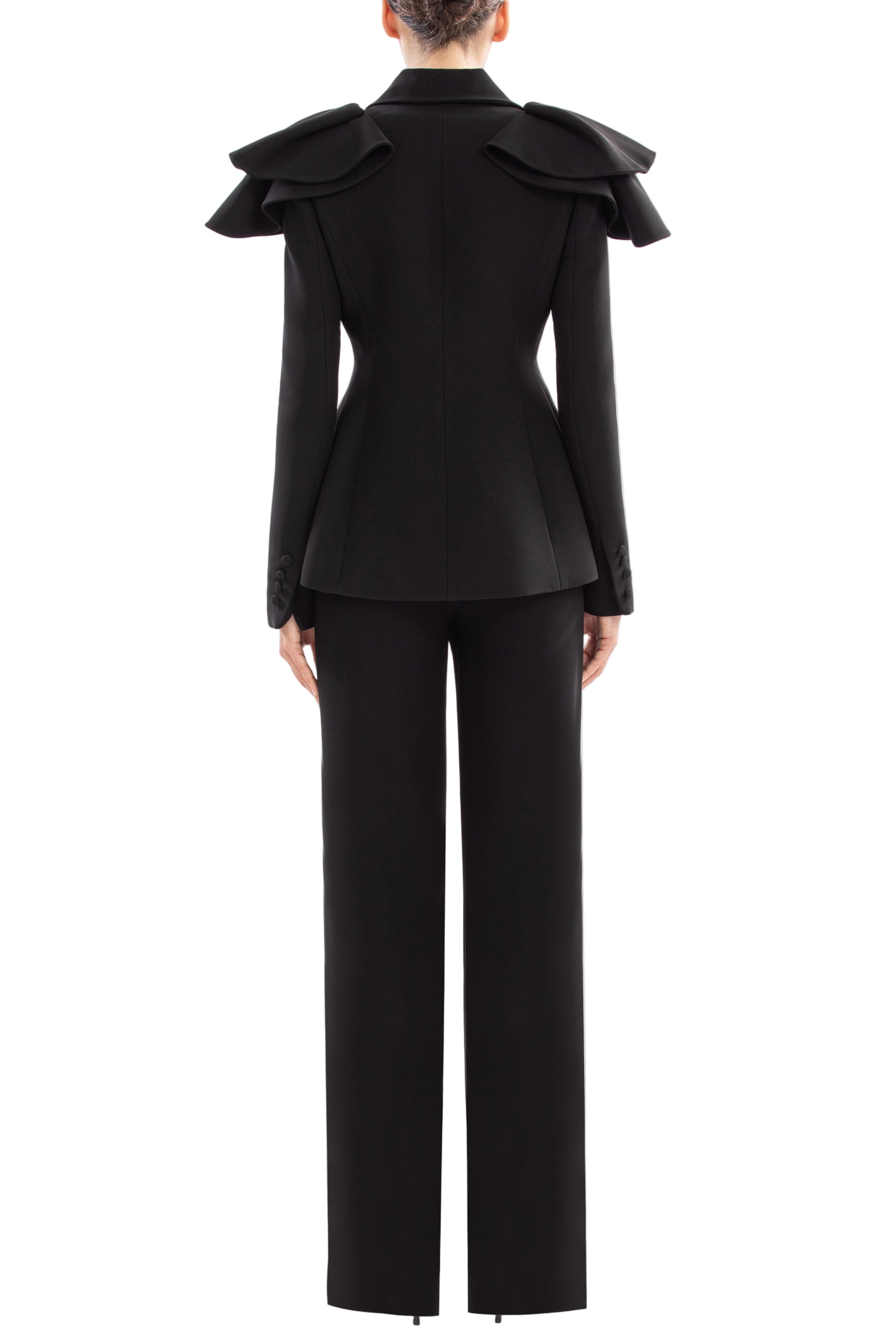 RUFFLED TAILORED JACKET