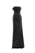 BROCADE LONG FITTED DRESS