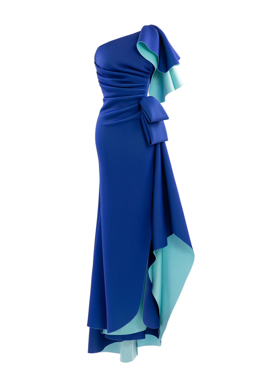 DOUBLE FACED SCUBA LONG DRESS