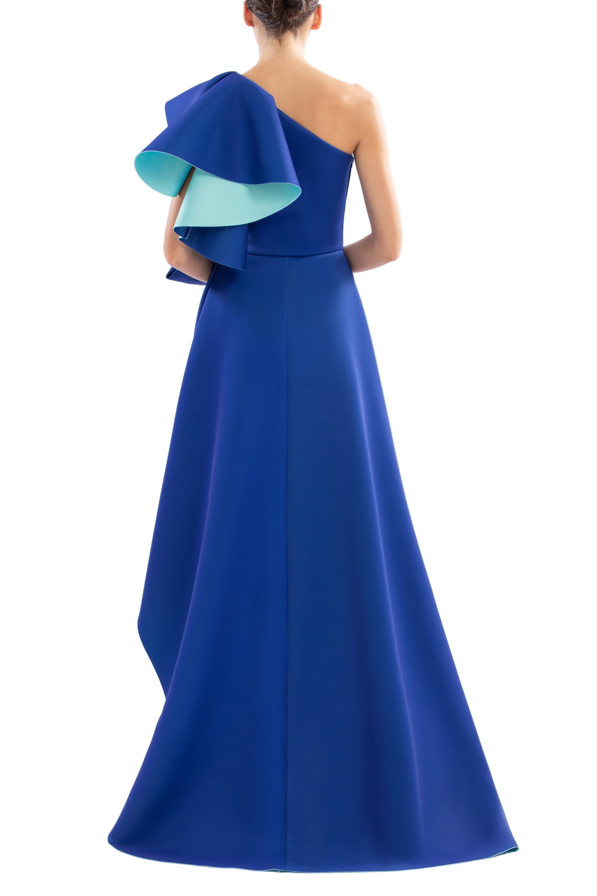 DOUBLE FACED SCUBA LONG DRESS