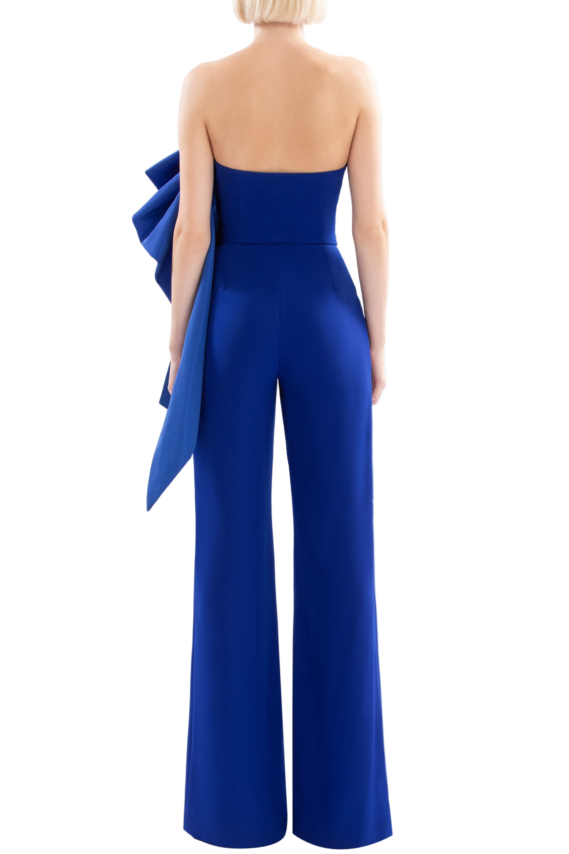 JUMPSUIT WITH VOLUMINOUS TAFFETA BOW