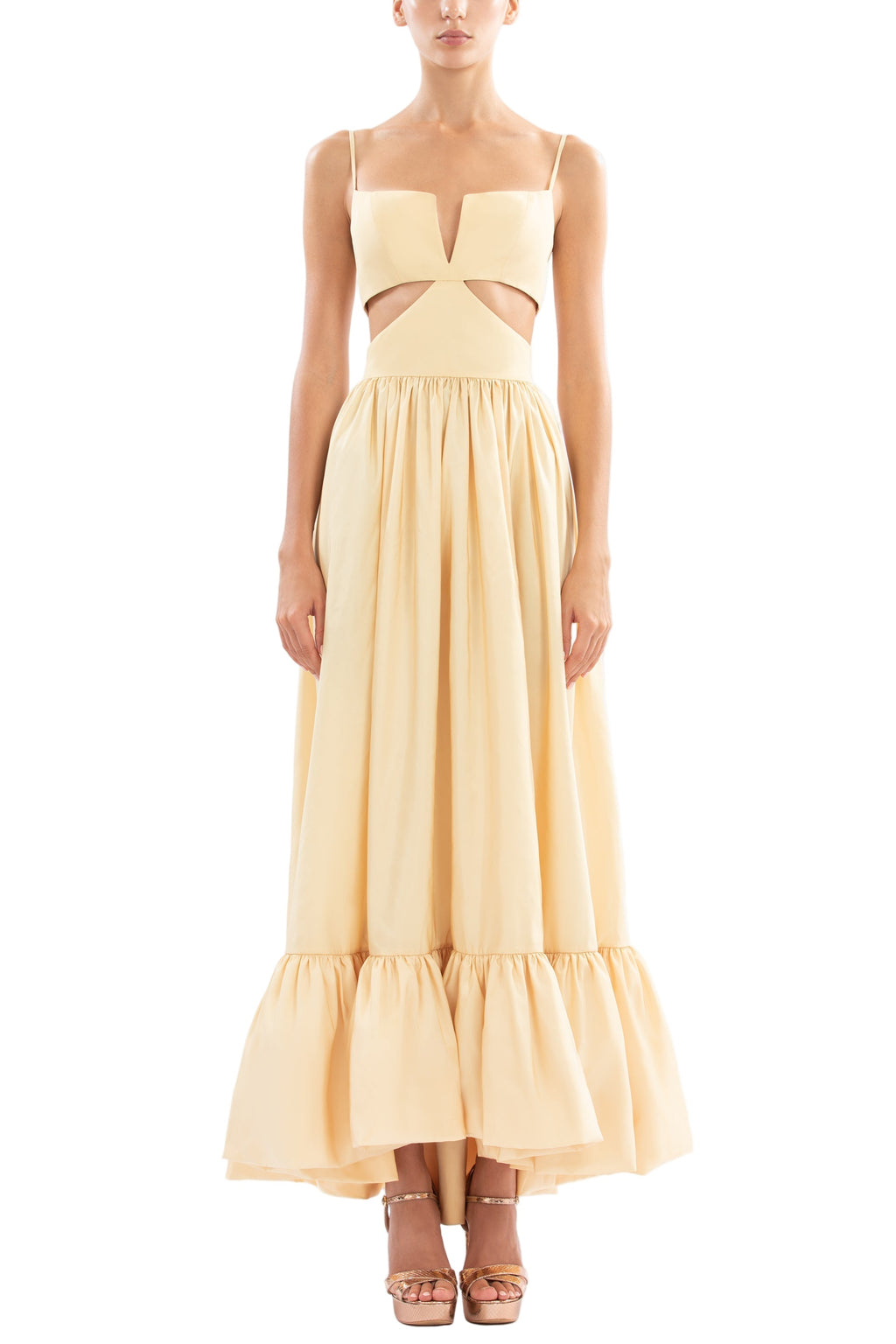 TAFFETA MIDI DRESS