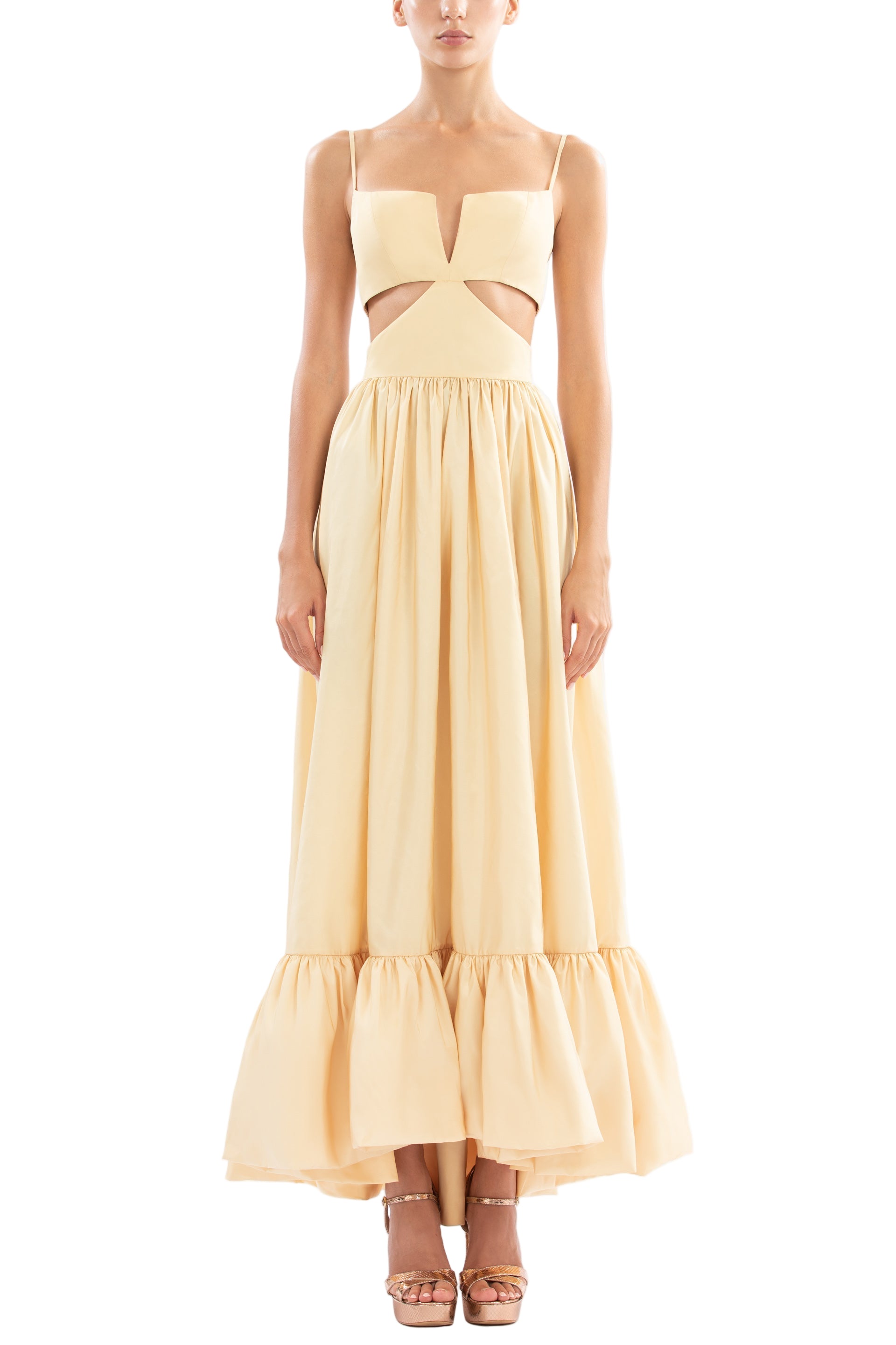 TAFFETA MIDI DRESS