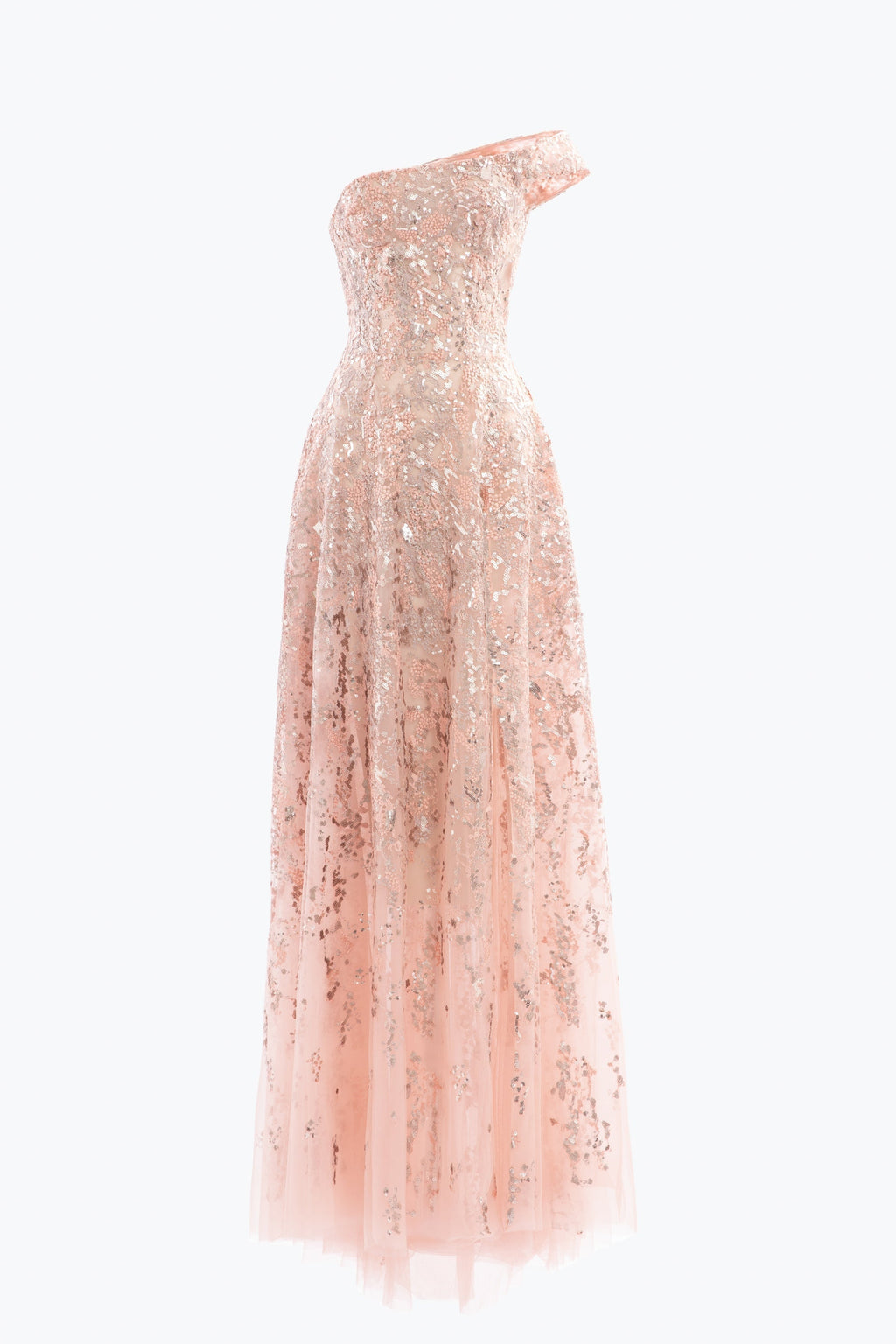 OFF-SHOULDER LONG EMBROIDERED DRESS