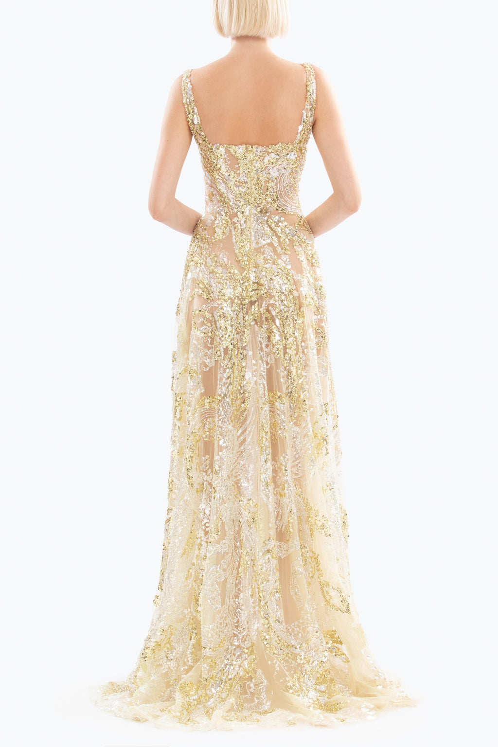 Embroidered long dress