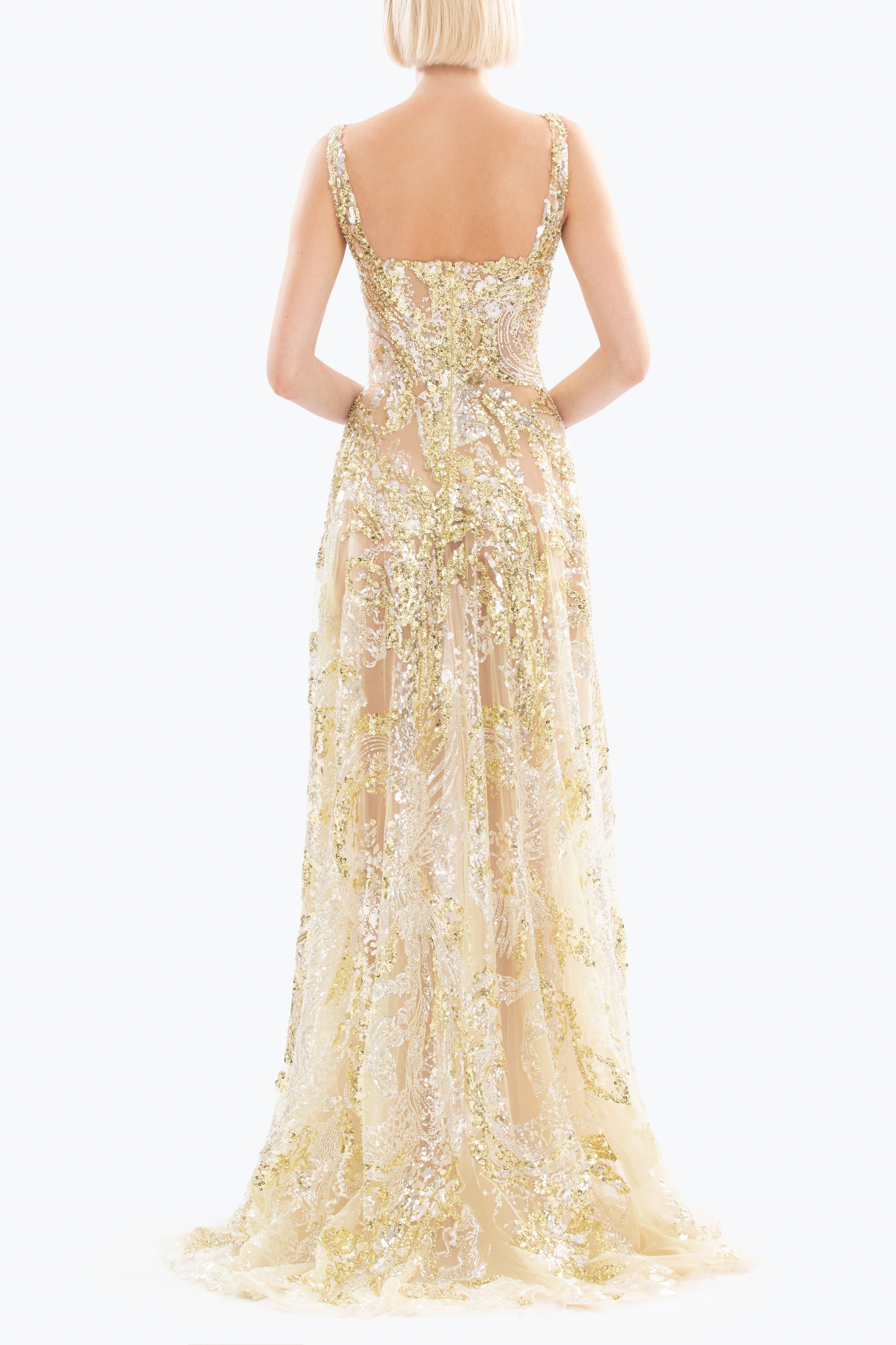 Embroidered long dress