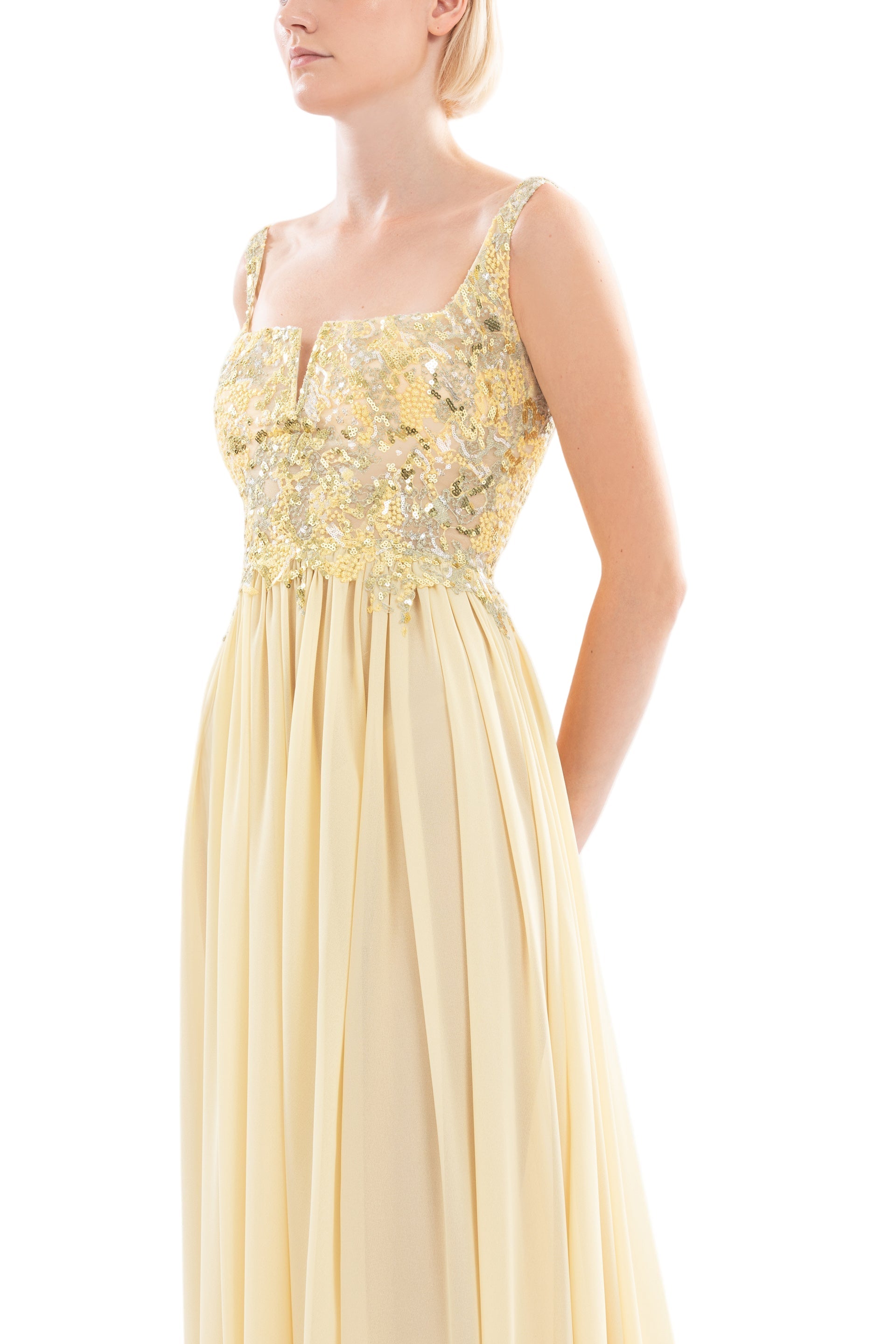 EMBELLISHED LONG DRESS