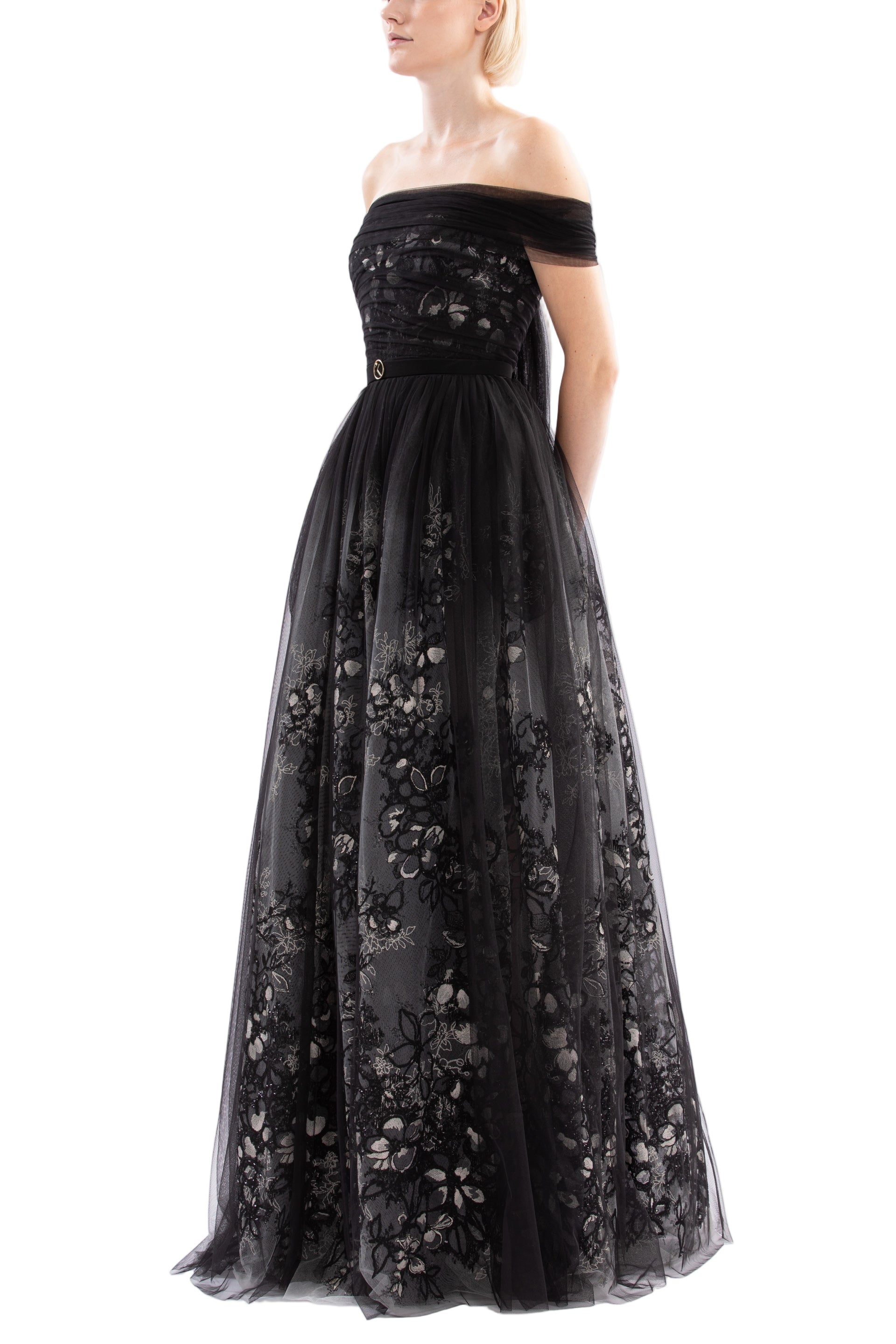 TULLE GATHERED DRESS