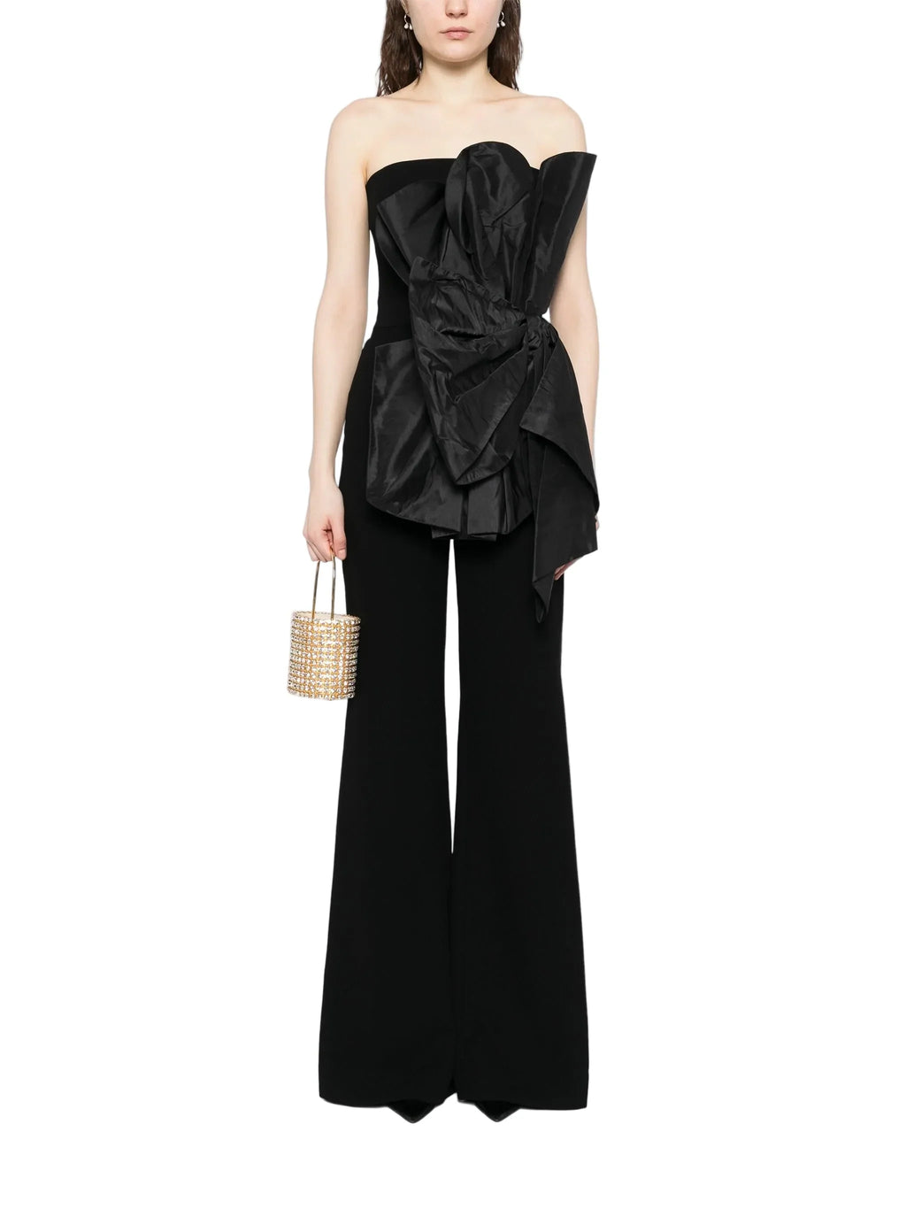 VOLUMINOUS DRAPED MOULAGE JUMPSUIT