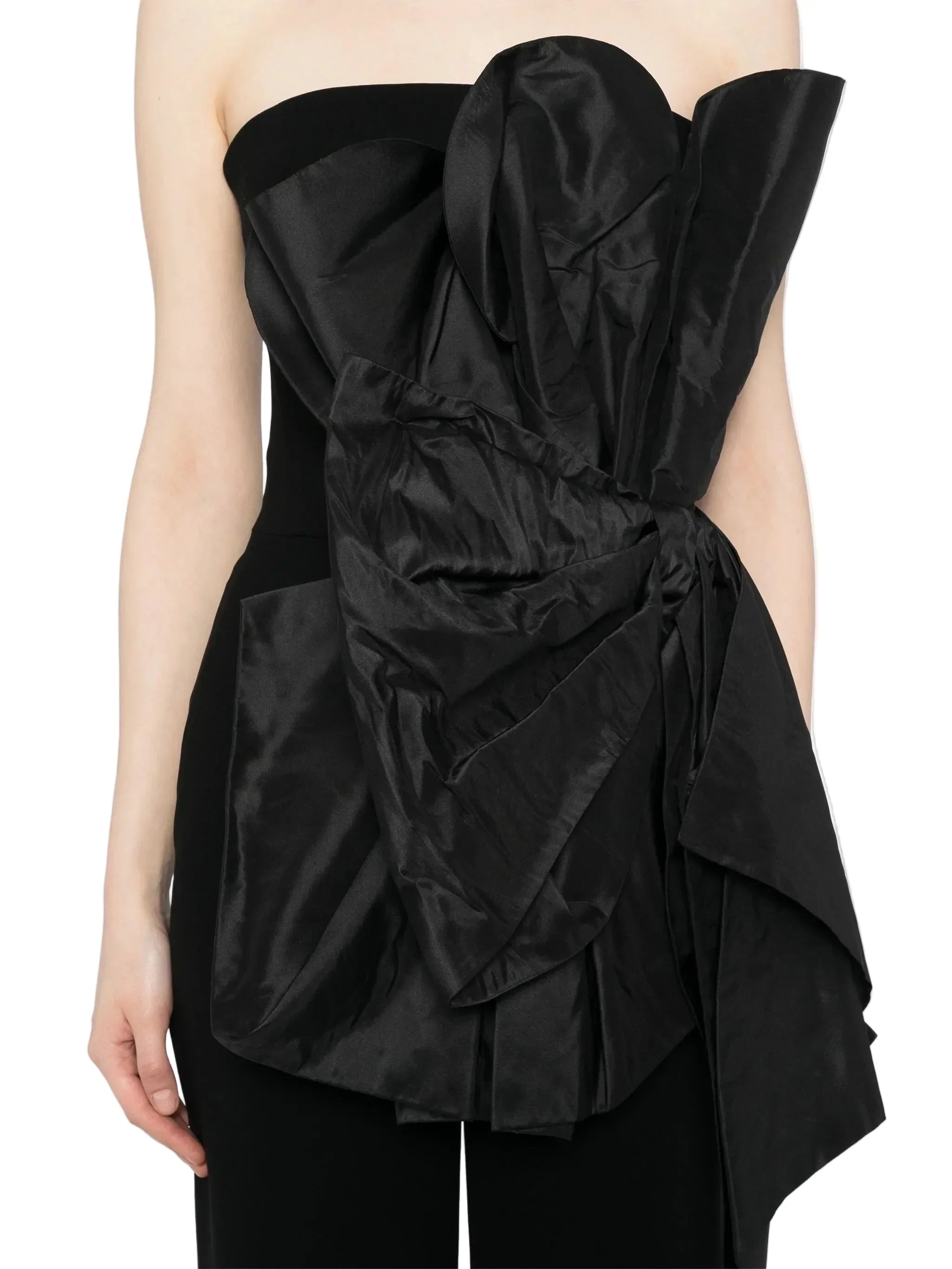 VOLUMINOUS DRAPED MOULAGE JUMPSUIT