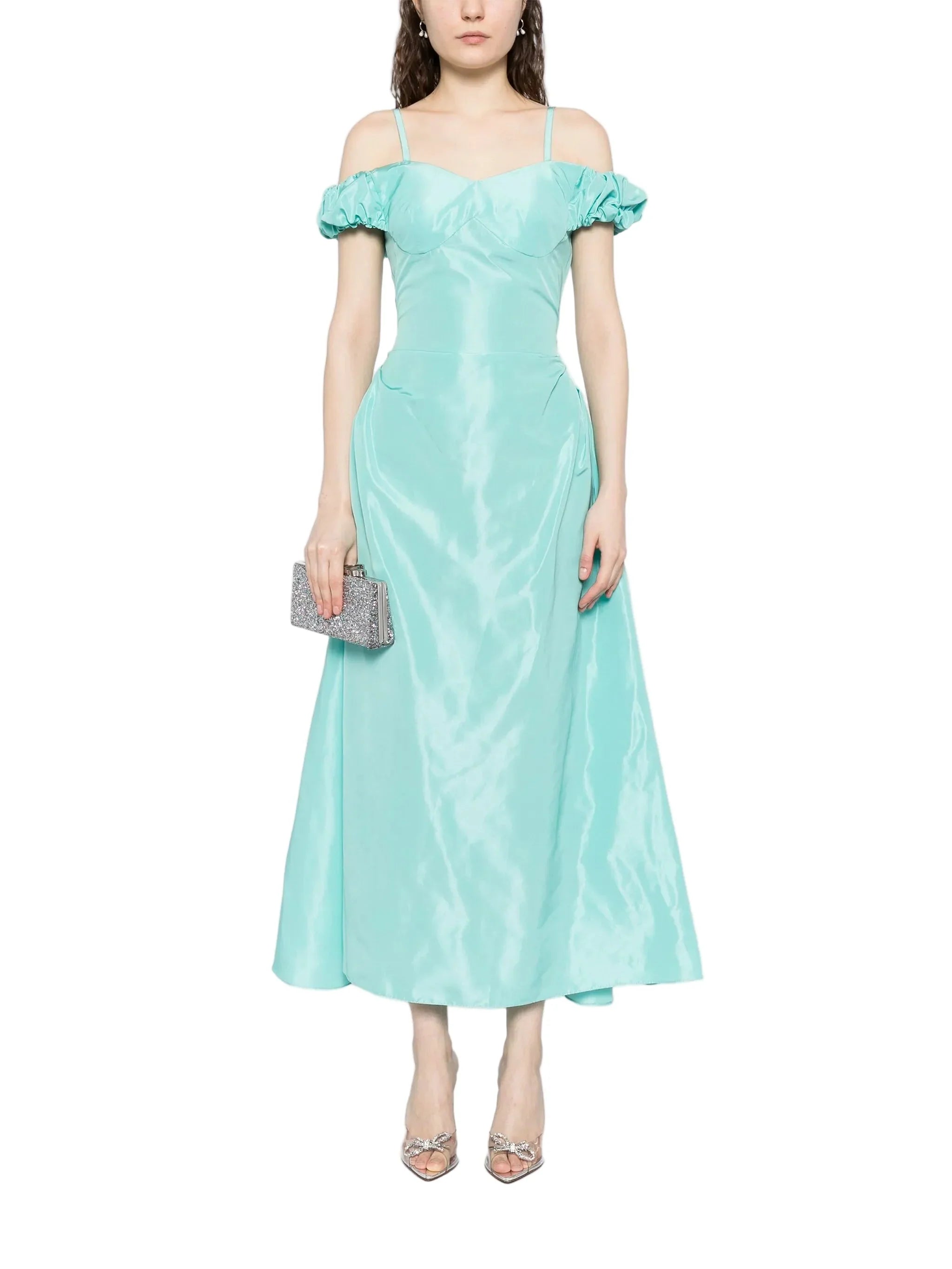 MIDI TAFFETA DRESS